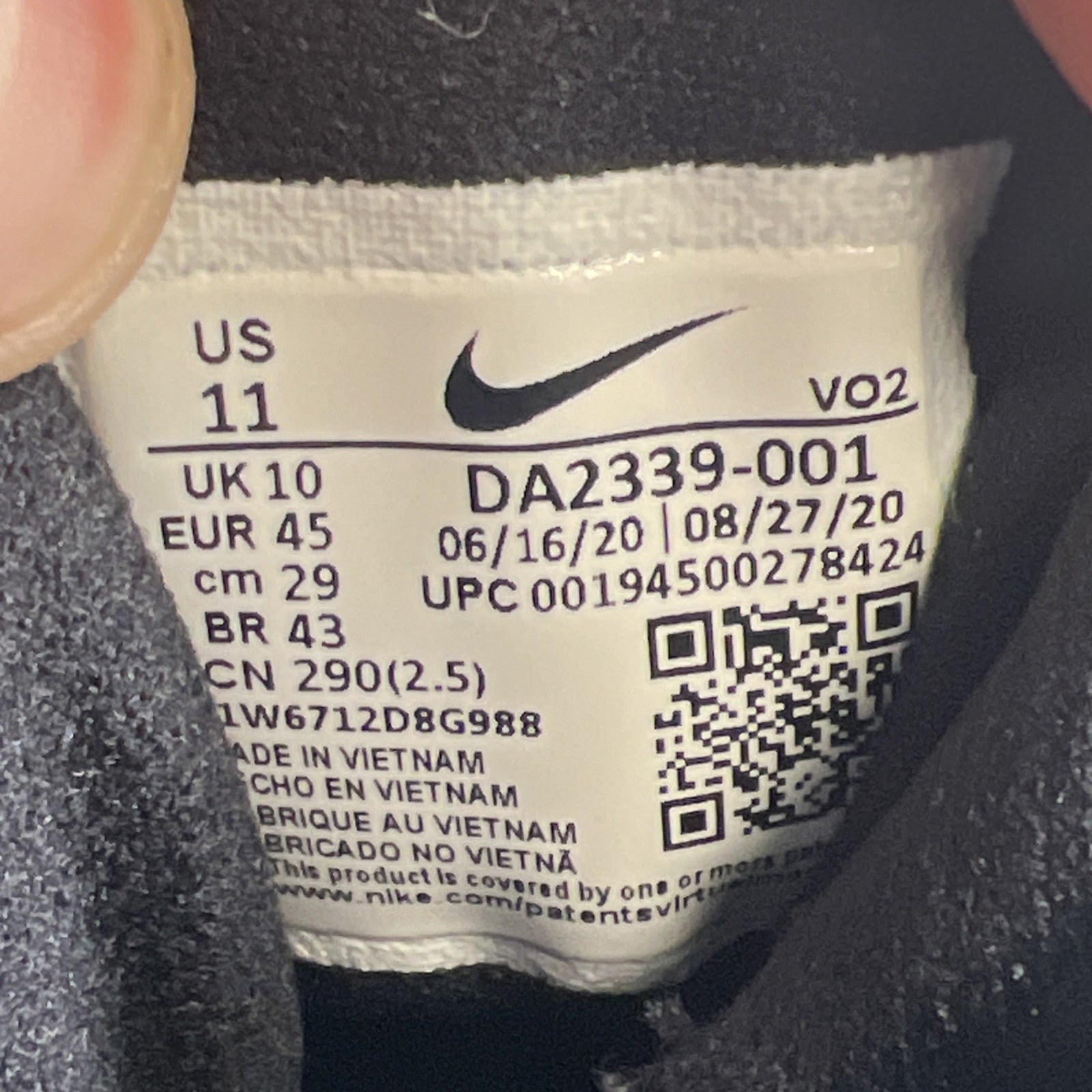 Size 11 - Nike Air Total Max Uptempo Black Volt (DA2339-001)