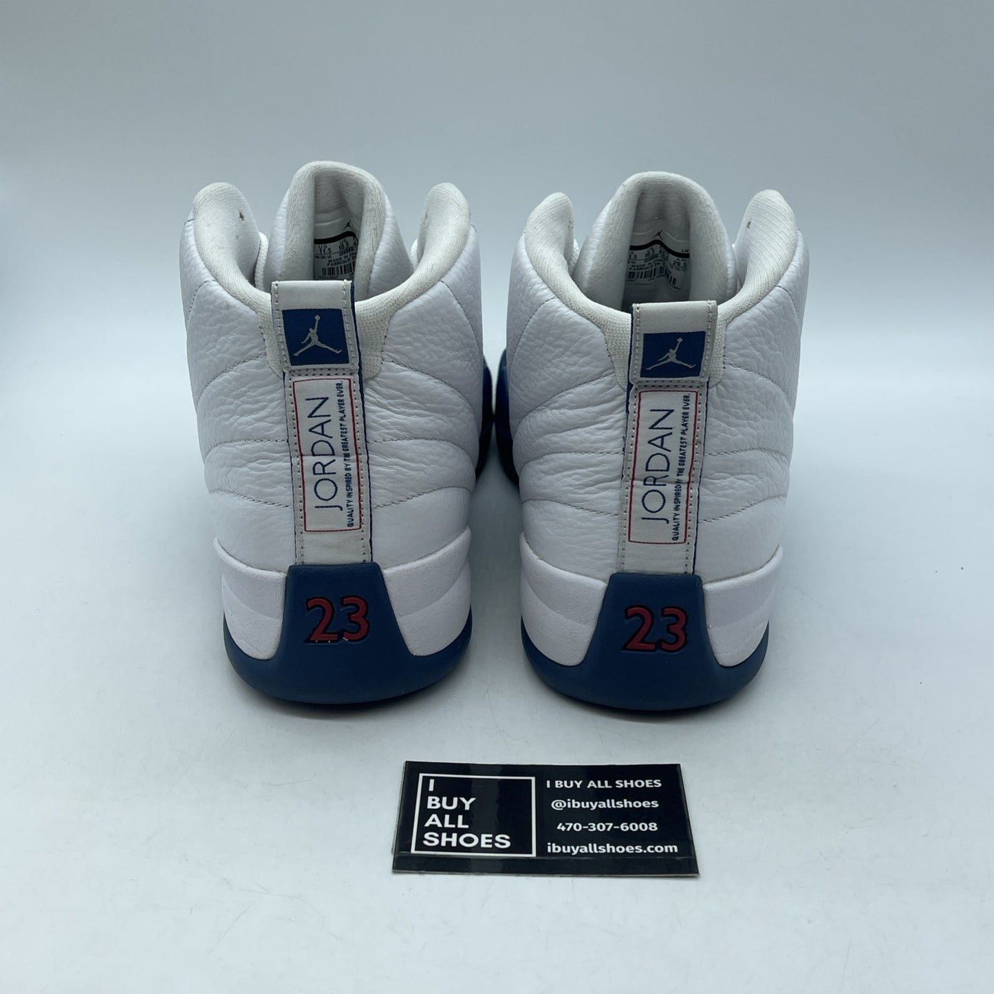 Size 11.5 - Jordan 12 Retro French Blue 2016 White Leather (130690-113)