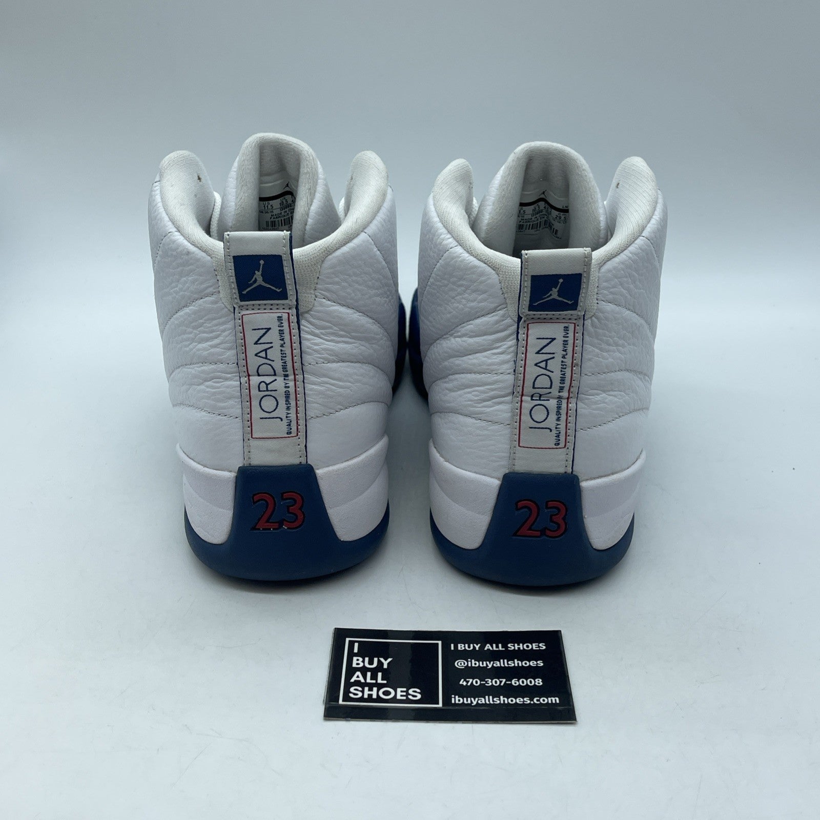 Size 11.5 - Jordan 12 Retro French Blue 2016 White Leather (130690-113)
