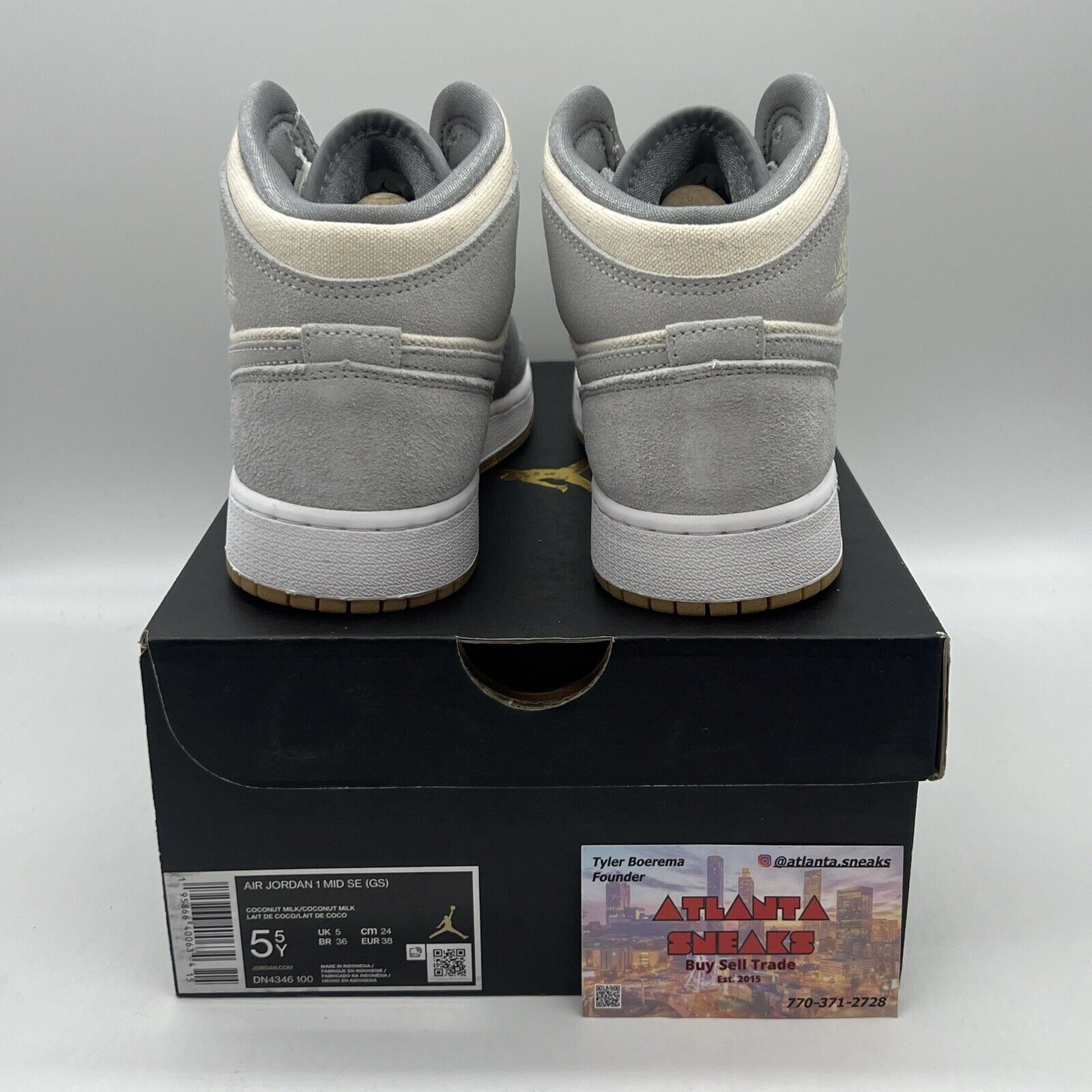 Size 7 - Jordan 1 Mid SE Coconut Milk Particle Gray