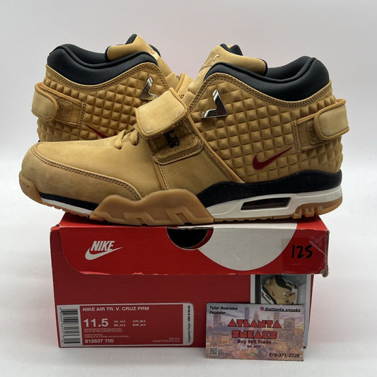 Size 11.5 - Nike Air TR Cruz Wheat Black White Suede (812637-700)