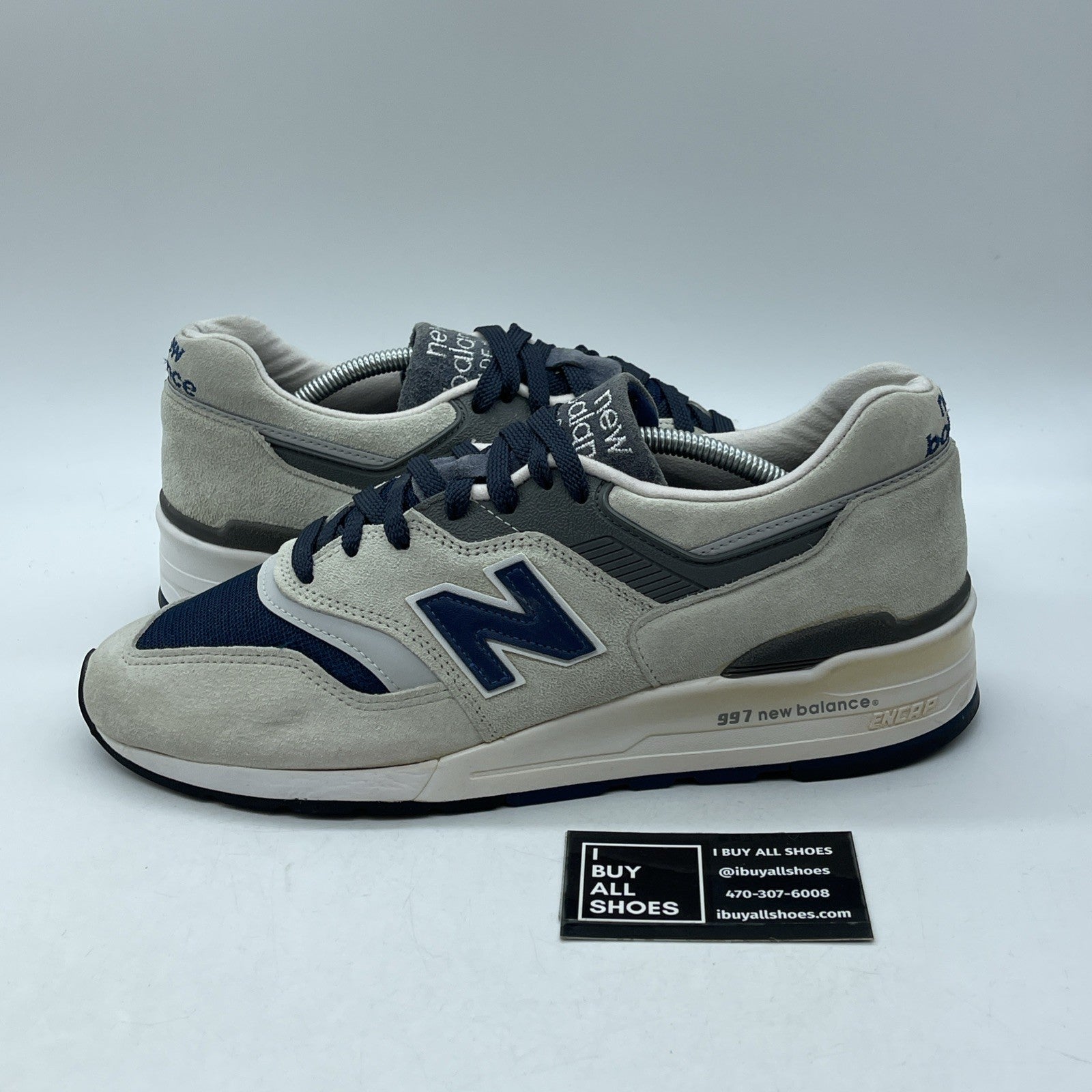 Size 12 - New Balance J Crew x 997 Moonshot Grey blue Suede (M997JC2)