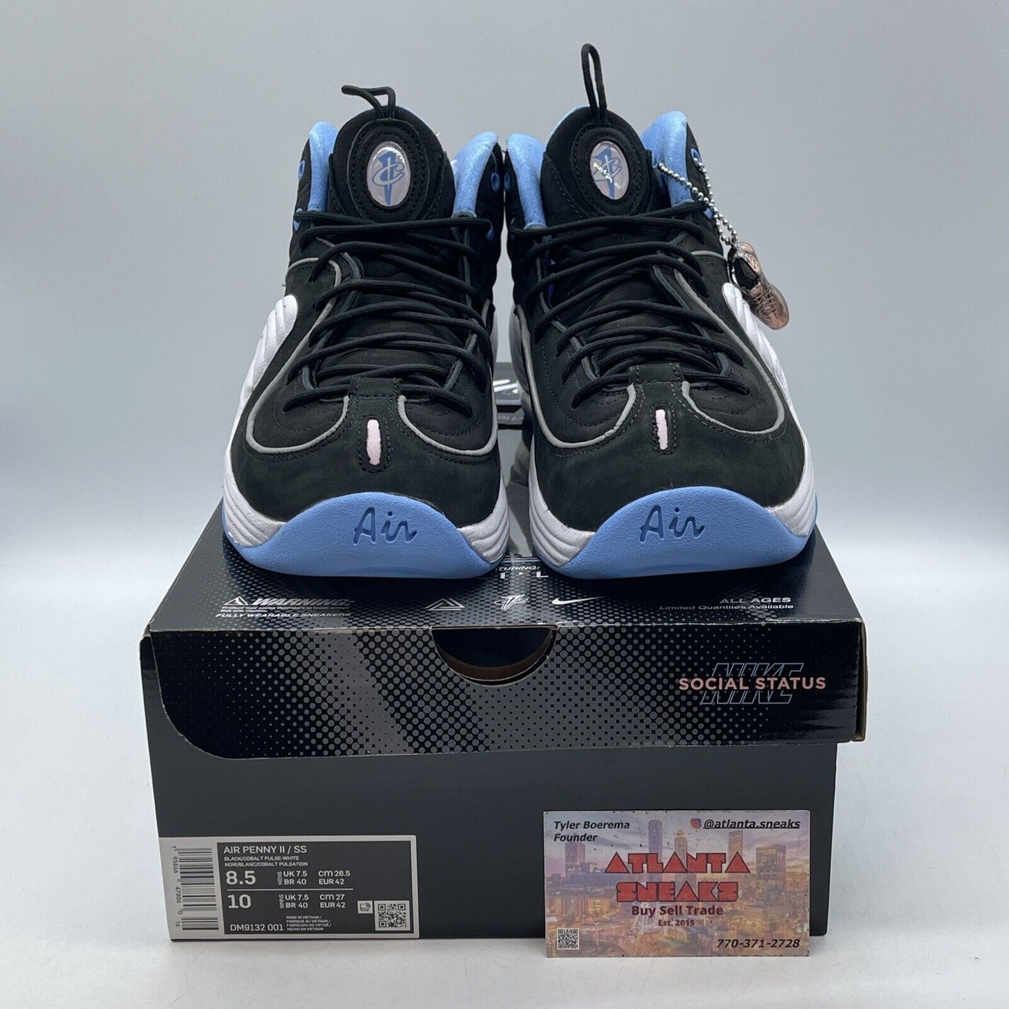 Size 8.5 - Nike Social Status x Air Penny 2 Playground - Black  (DM9132-001)