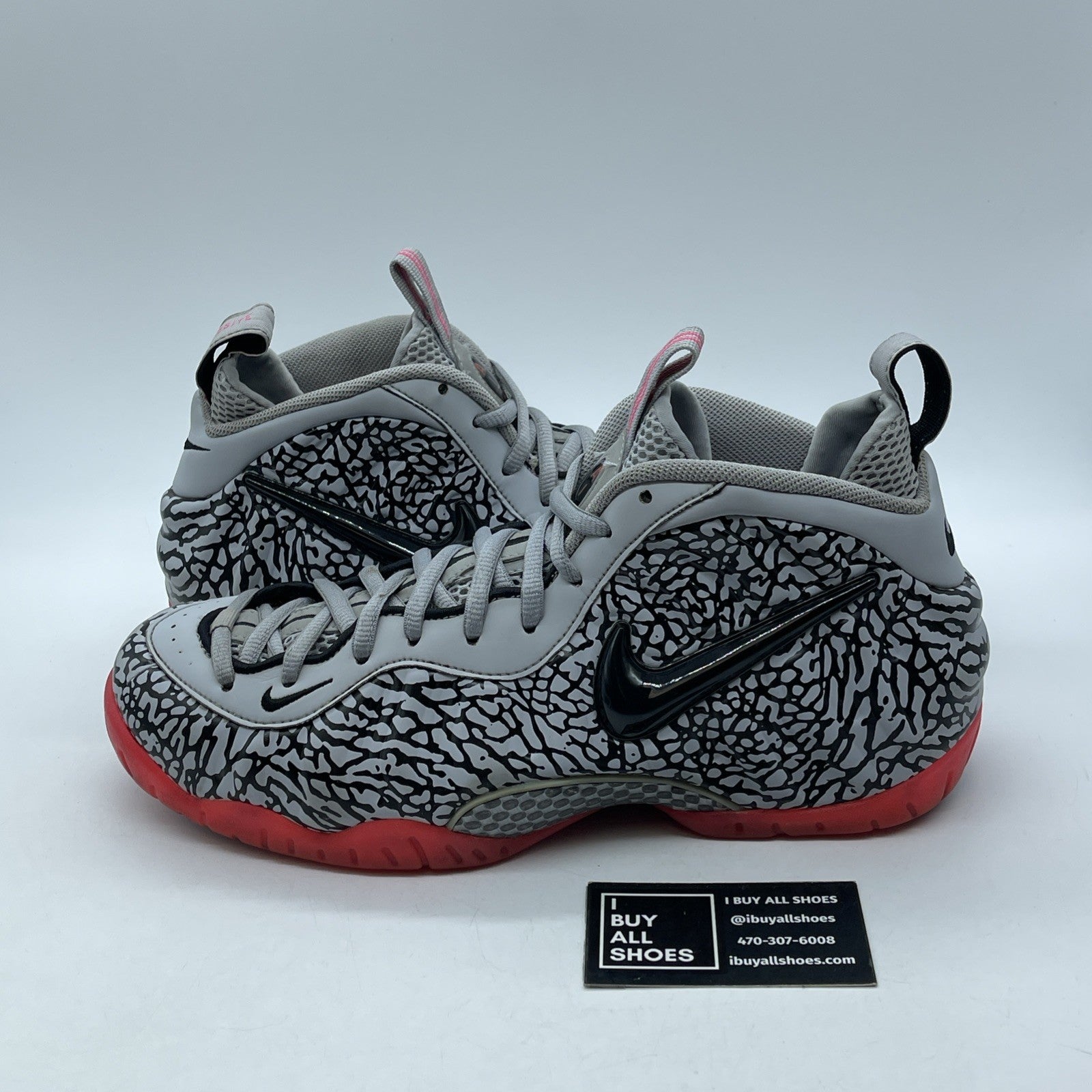 Size 11.5 - Nike Air Foamposite Pro PRM Elephant Print Grey Black (616750-002)