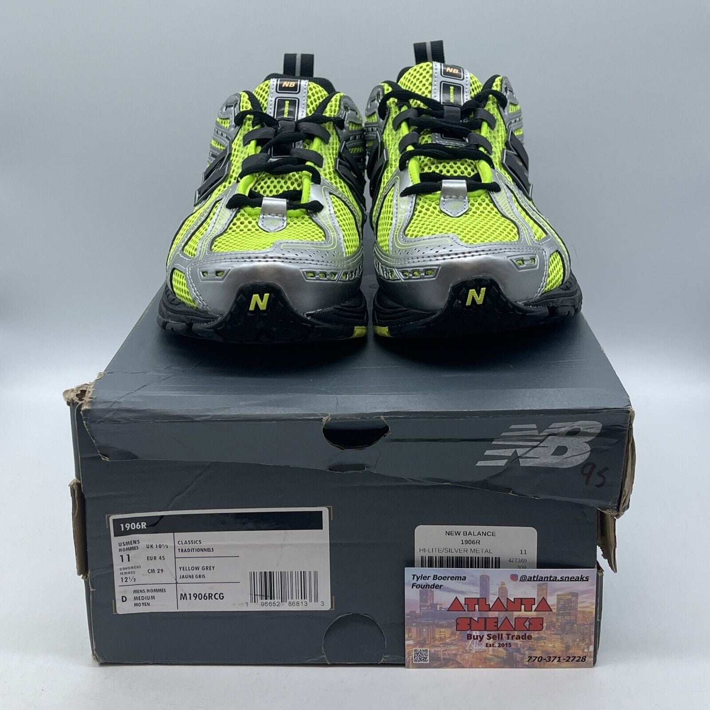 Size 11 - New Balance 1906R Volt Silver Neon Green Suede Leather (M1906RCG)