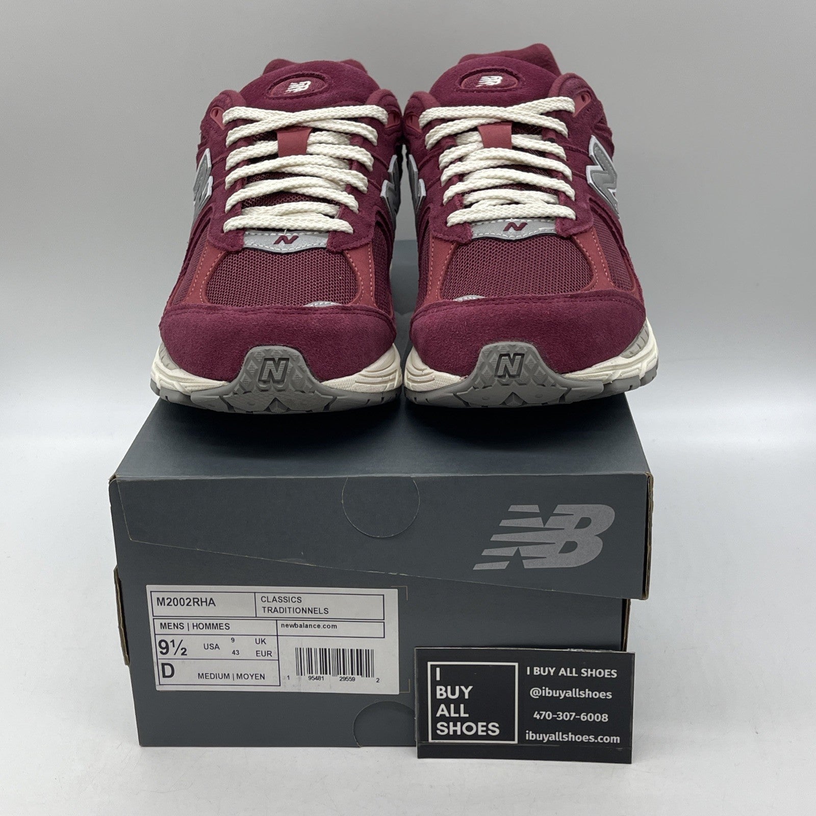 Size 9.5 - New Balance 2002R Suede Pack - Garnet Deep Earth Red (M2002RHA)
