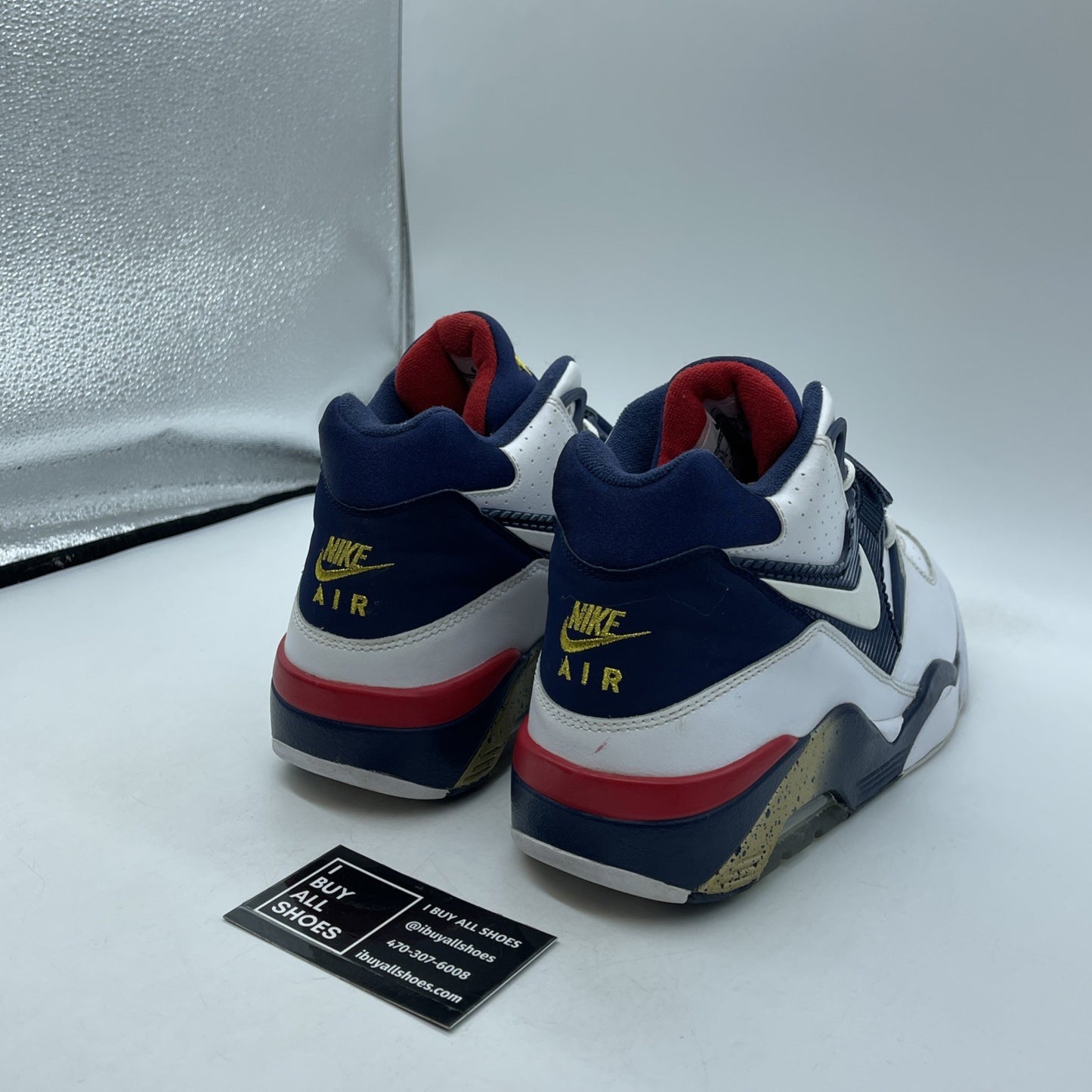 Size 9.5 - Nike Air Force 180 2012 Dream Team Blue White Suede (310095-100)