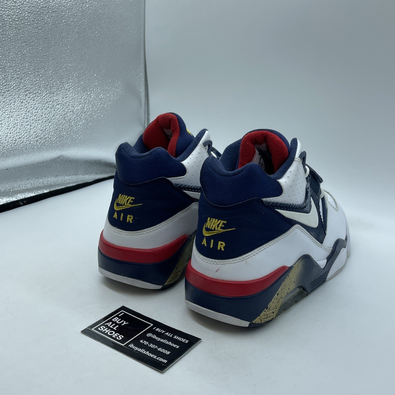 Size 9.5 - Nike Air Force 180 2012 Dream Team Blue White Suede (310095-100)