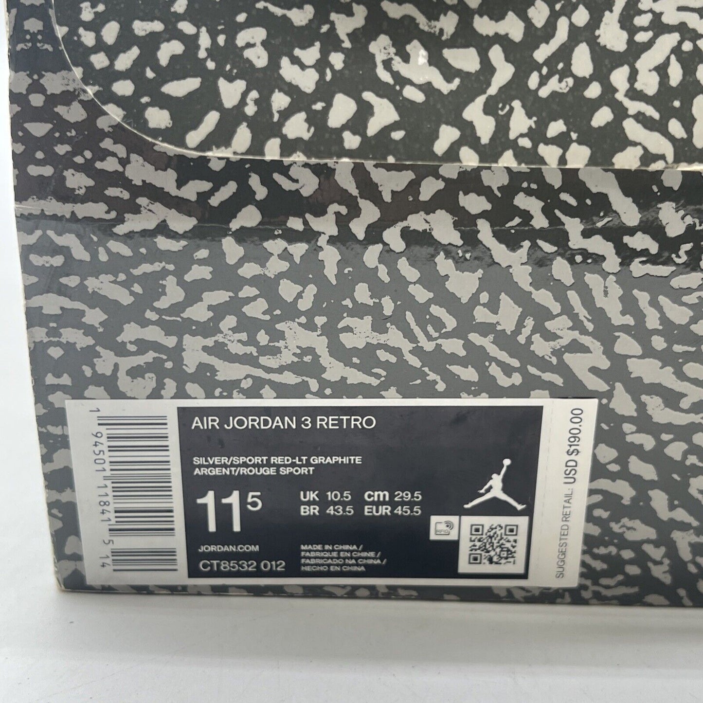Size 11.5 - Air Jordan 3 Retro Mid Cool Grey (CT8532-012)