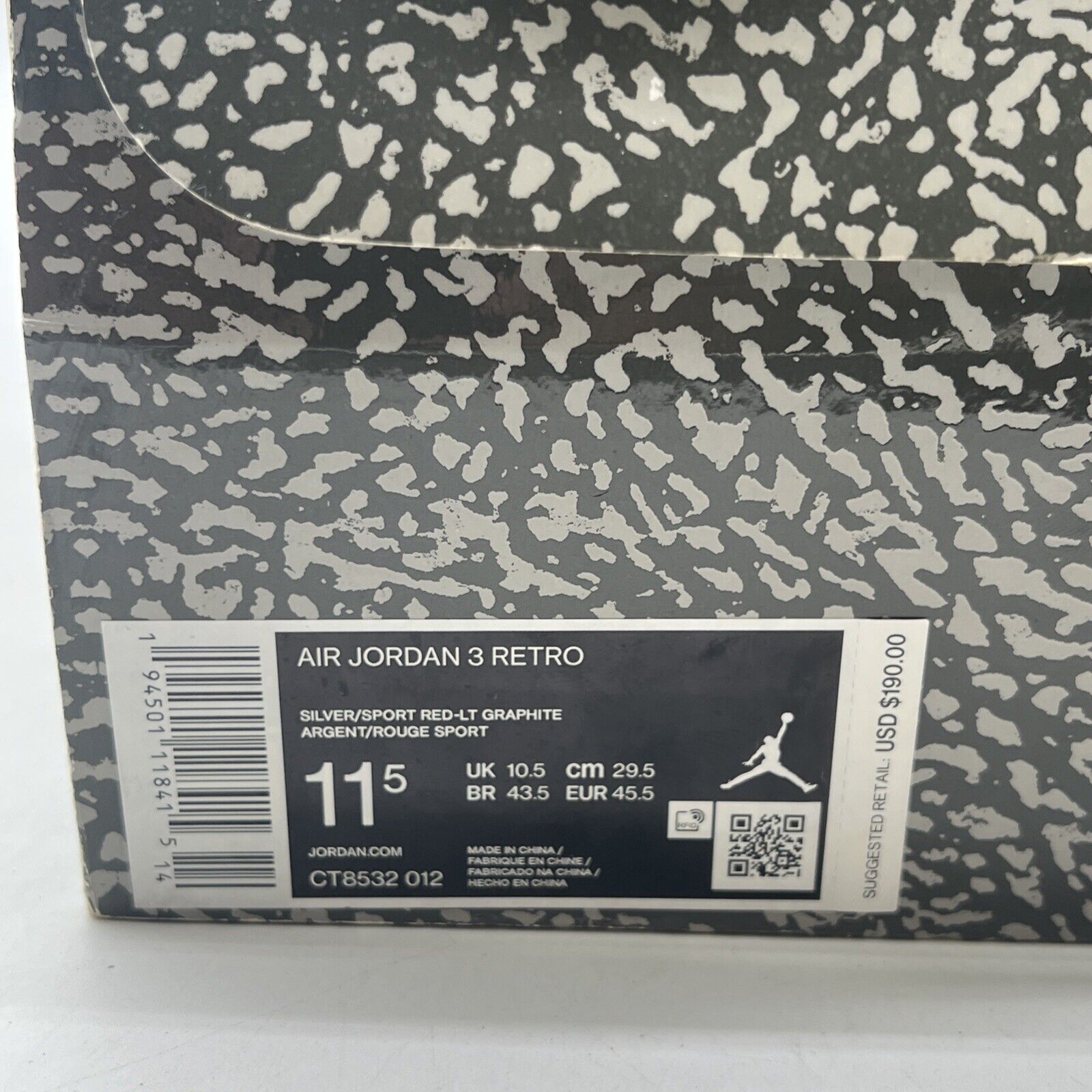 Size 11.5 - Air Jordan 3 Retro Mid Cool Grey (CT8532-012)