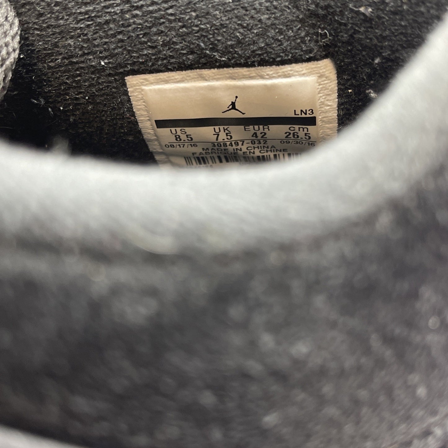 Size 8.5 - Jordan 4 Retro Royalty Black Gold Suede (308497-032)
