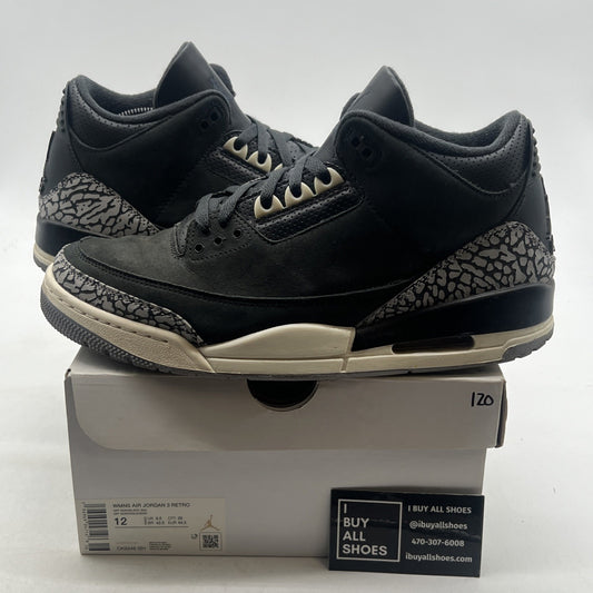 Size 12W - Air Jordan 3 Retro- Off Noir/Black-Sail (CK9246-001)