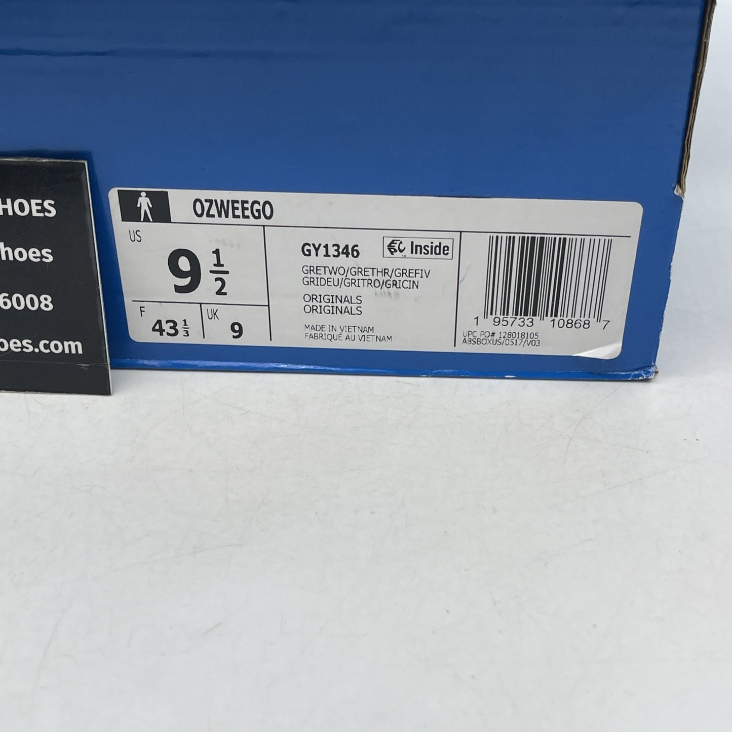 Size 9.5 - Adidas Ozweego Light Grey Dark Grey (GY1346)