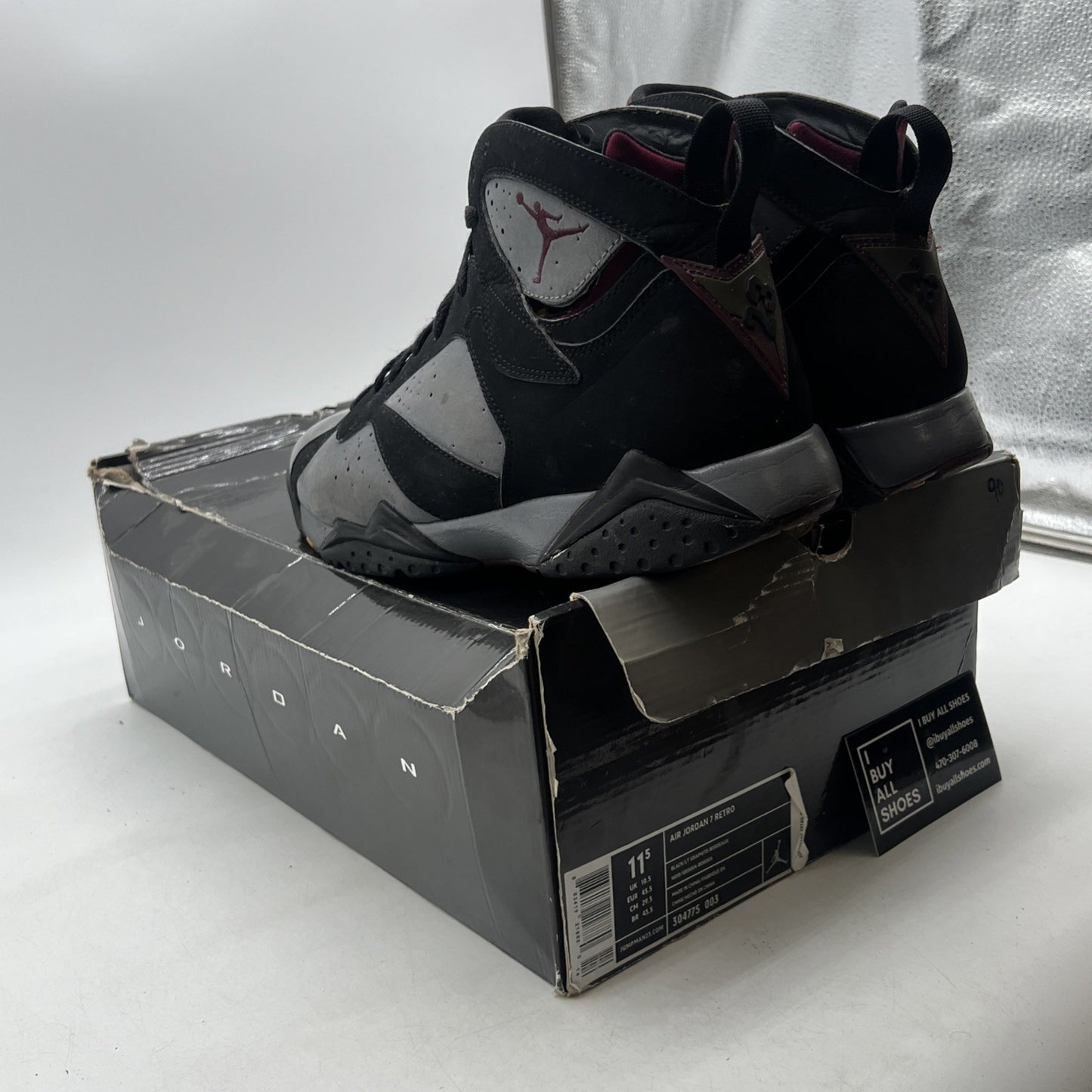 Size 11.5 - Air Jordan 7 Retro 2011 Bordeaux (304775-003)