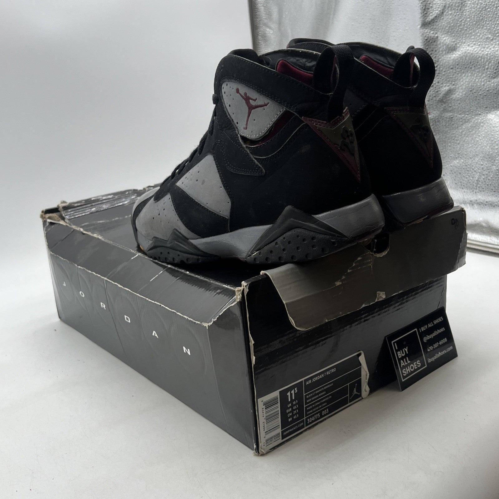 Size 11.5 - Air Jordan 7 Retro 2011 Bordeaux (304775-003)