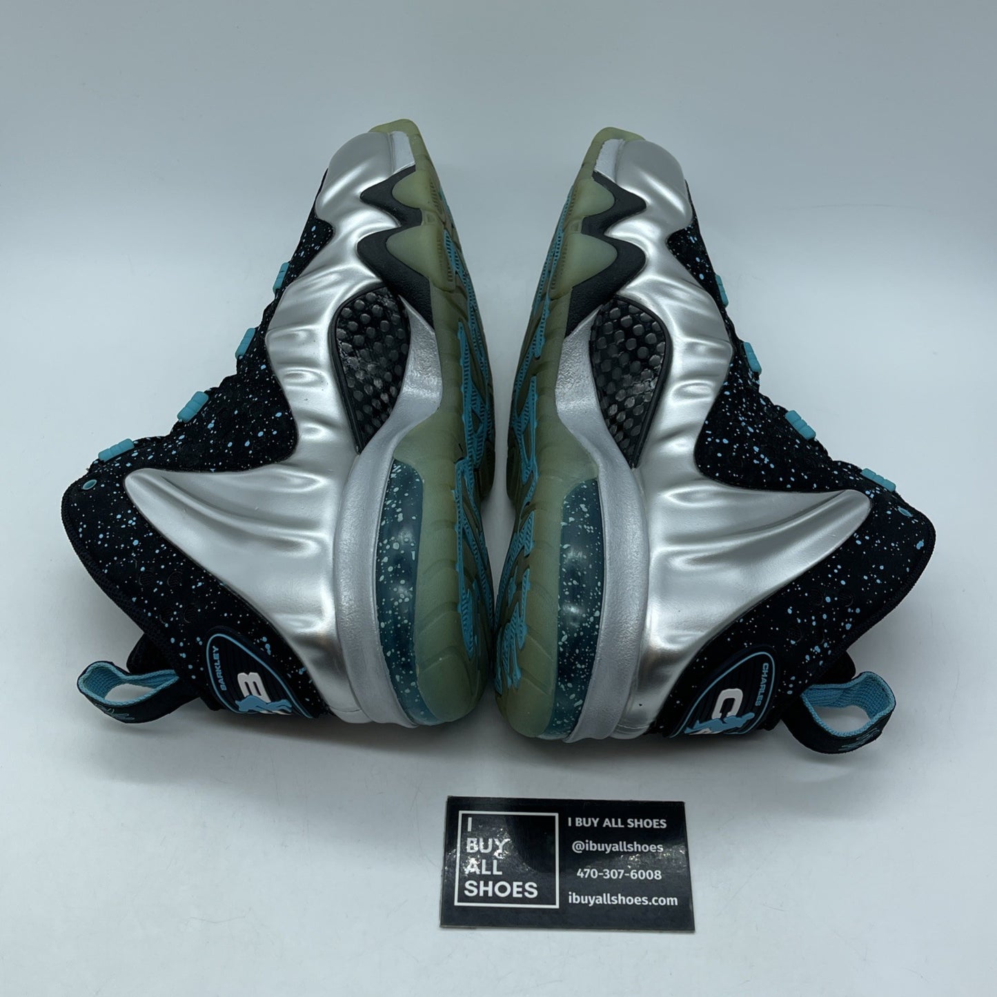 Size 9 - Nike Barkley Posite Max Splatter Black Grey Suede (555097-040)