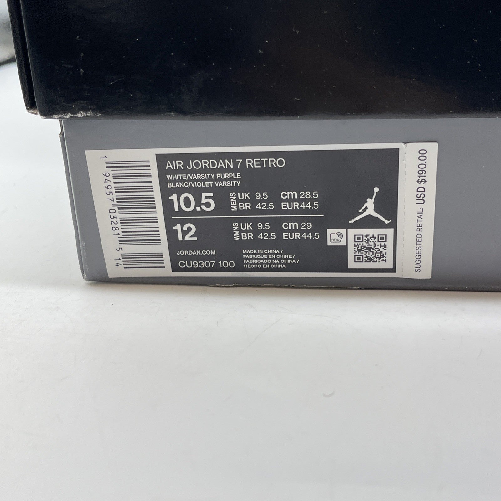 Size 10.5 - Air Jordan 7 Retro 2021 Flint Gray White Suede Leather (CU9307-100)
