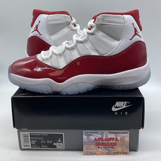 Size 8.5 - Jordan 11 Retro High Cherry White Red Leather (CT8012-116)