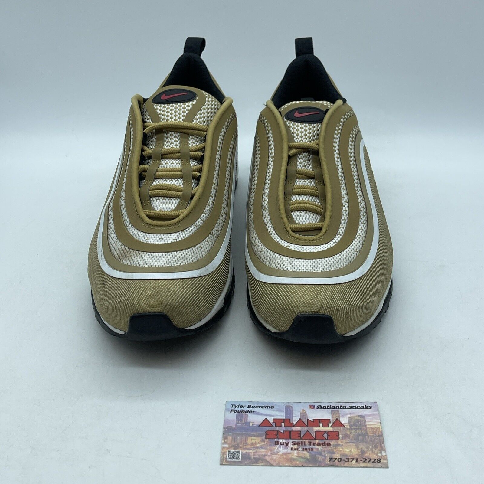 Size 9.5 - Nike Air Max 97 Ultra 17 Metallic Gold White Red Black (918356-700)