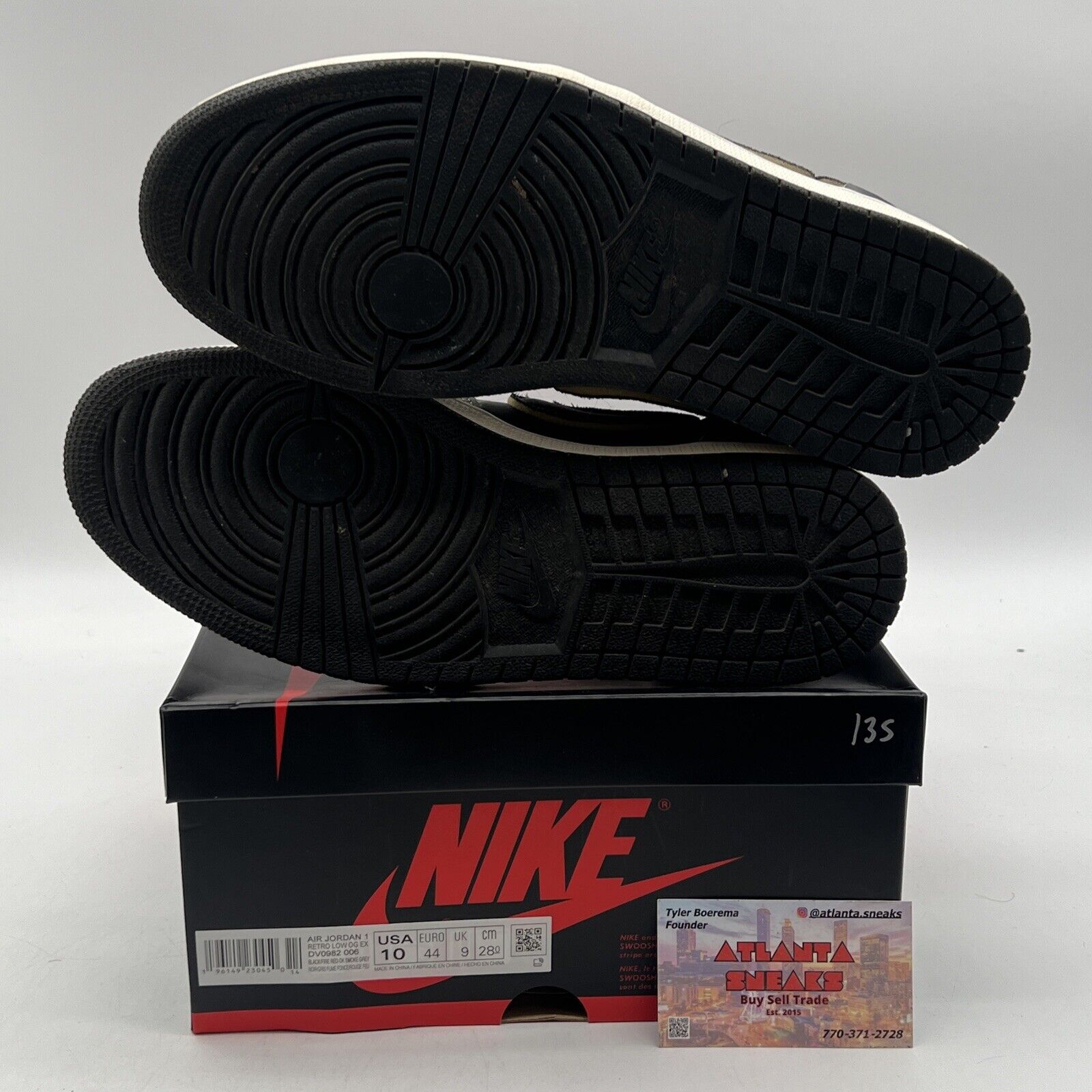 Size 10 - Jordan 1 Retro Low OG EX Dark Smoke Gray 2022 (DV0982-006)