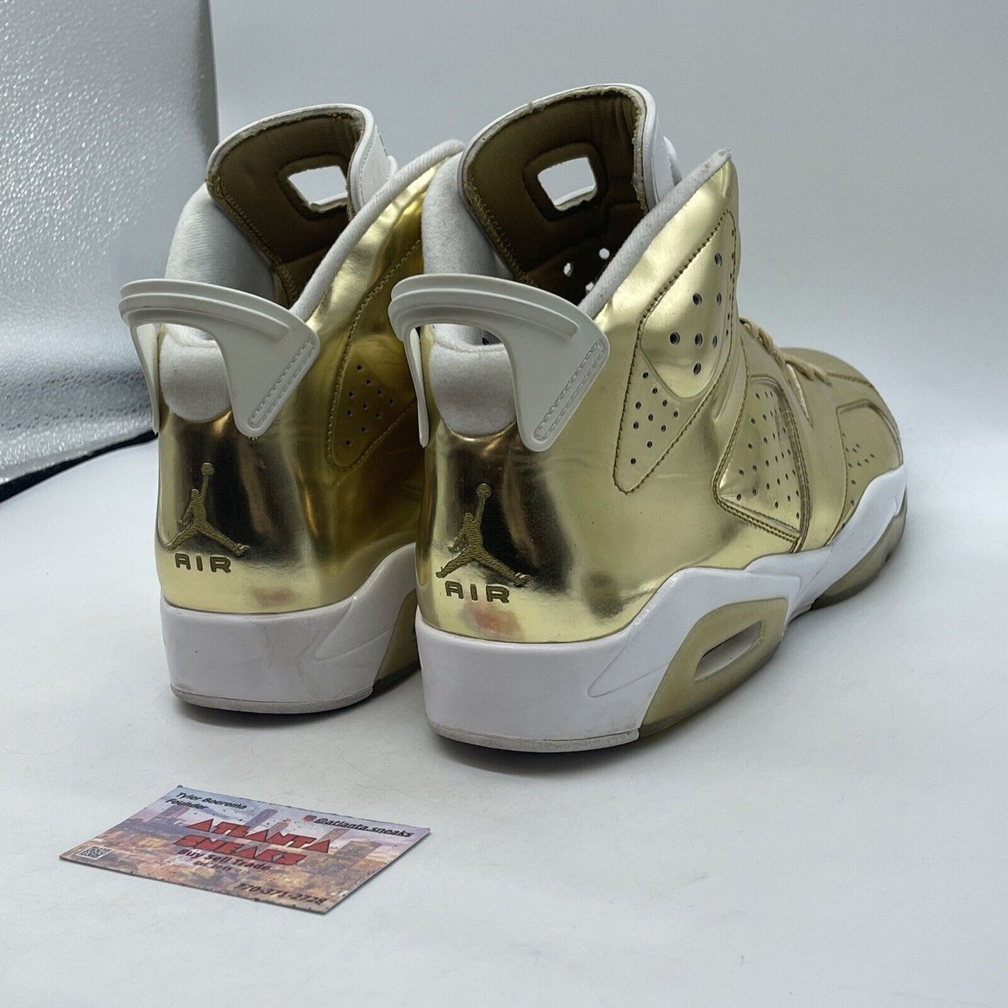 Size 11.5 - Air Jordan 6 Retro Pinnacle Gold White Leather (854271-730)