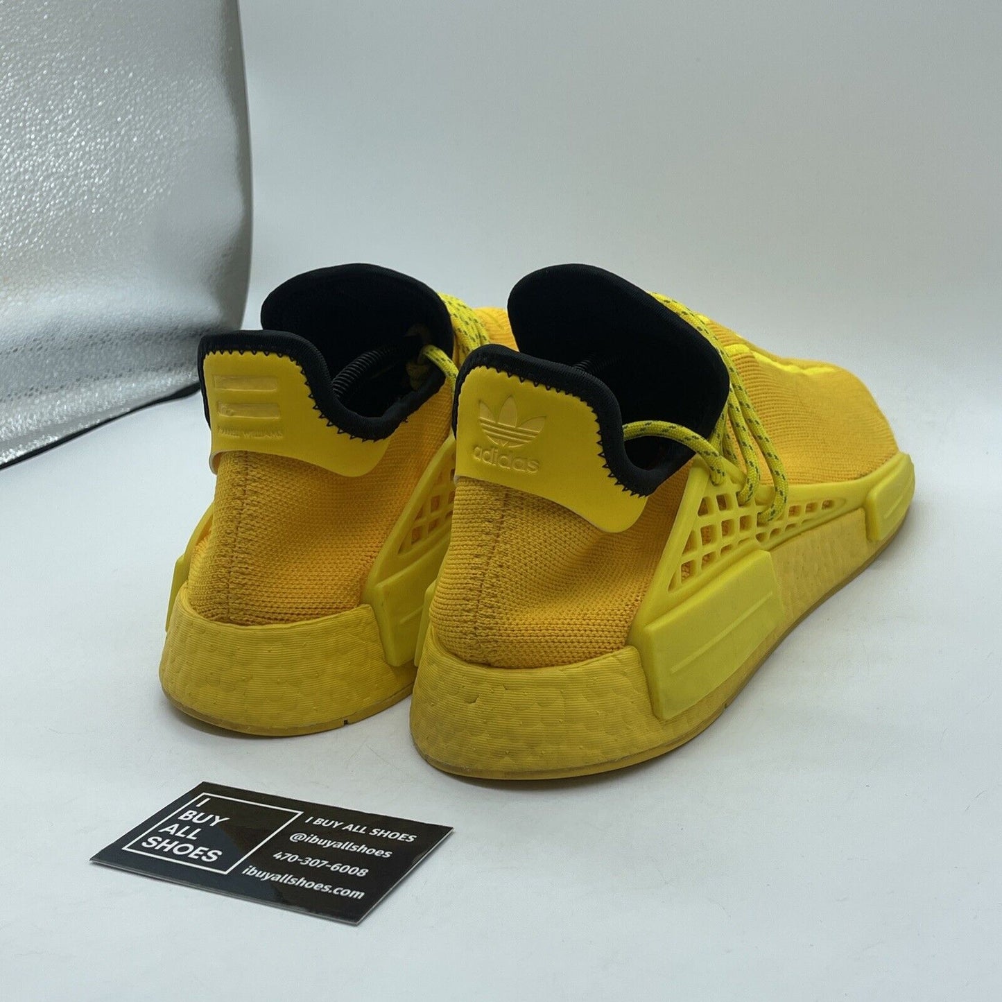 Size 12 - adidas Pharrell x NMD Human Race Yellow Black Suede Leather (GY0091)