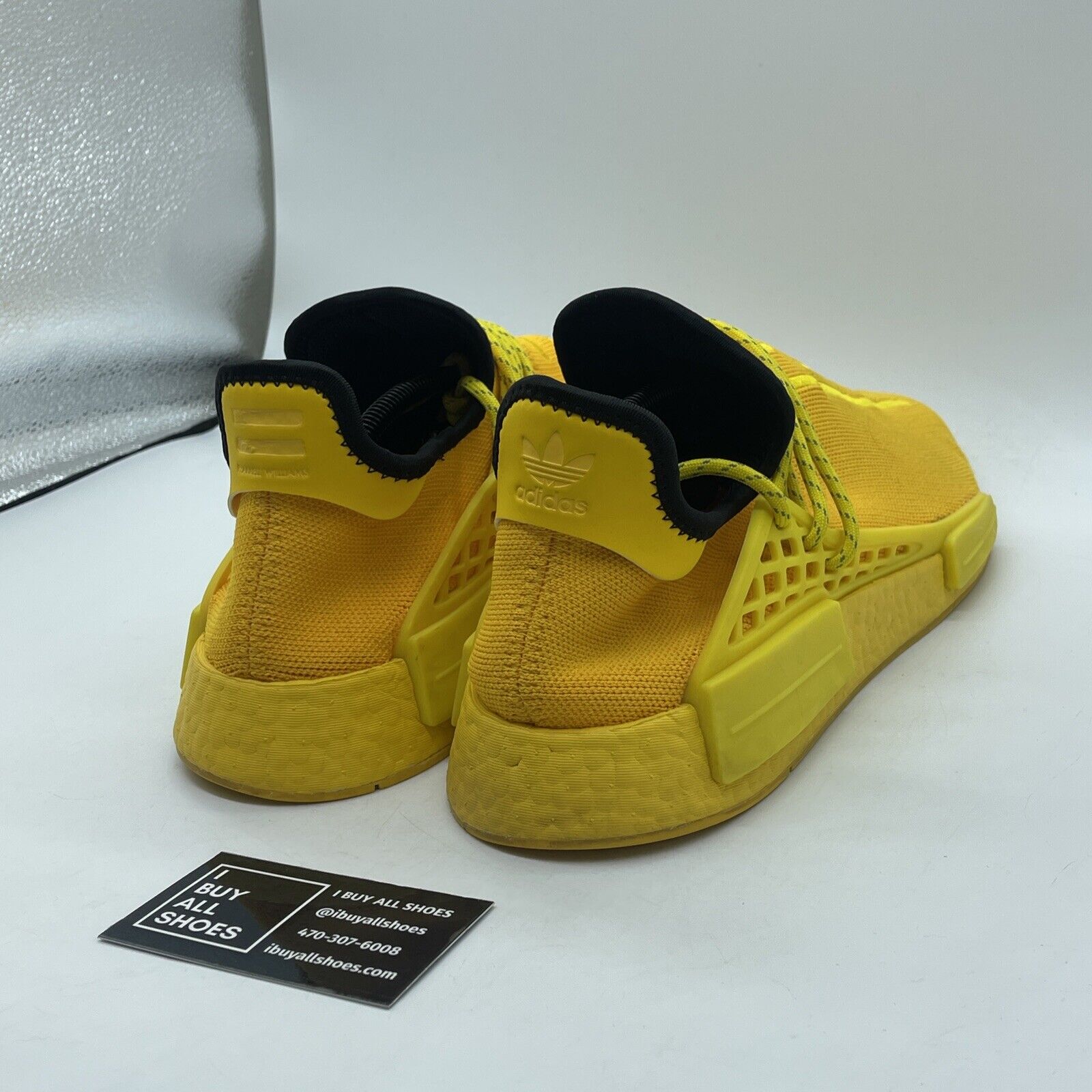 Size 12 - adidas Pharrell x NMD Human Race Yellow Black Suede Leather (GY0091)