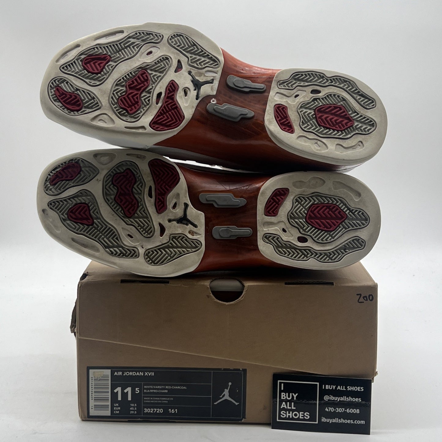 Size 11.5 - Air Jordan 17 OG Varsity Red (302720-161)