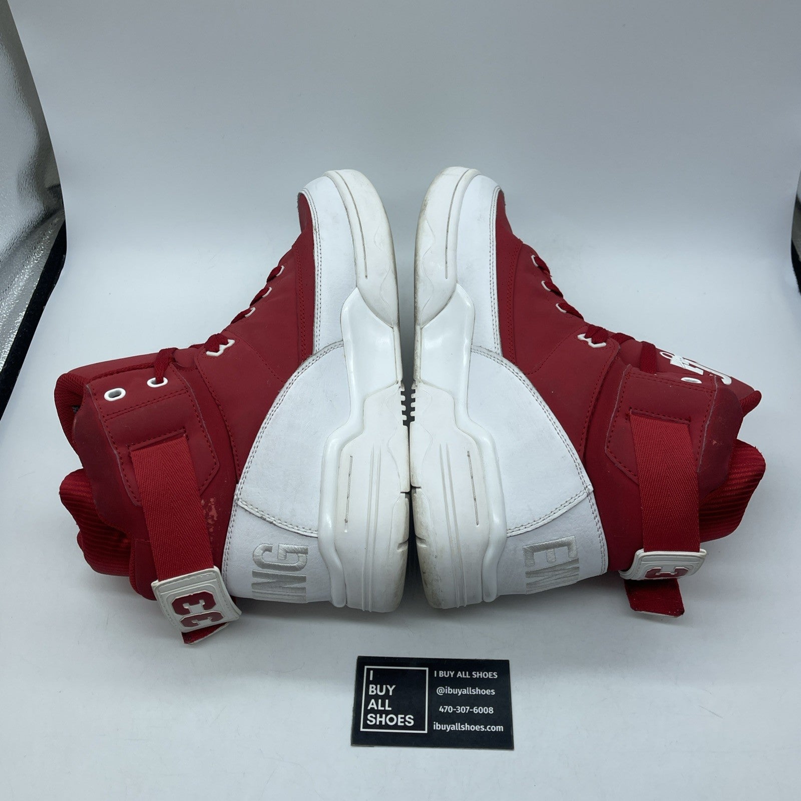 Size 13 - Ewing 33 HI Strawberries and Cream Red White Suede (1EW90161-611)