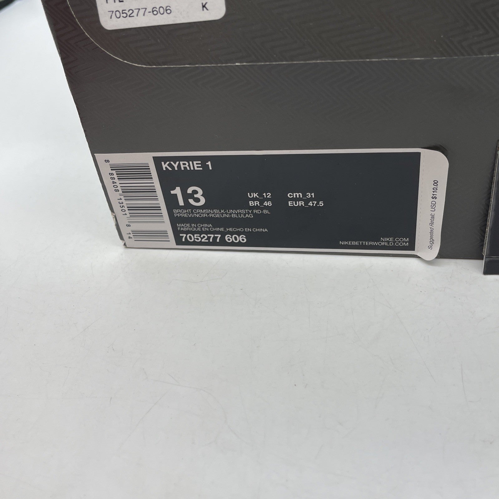 Size 13 - Nike Kyrie 1 Deceptive Red (705277-606)