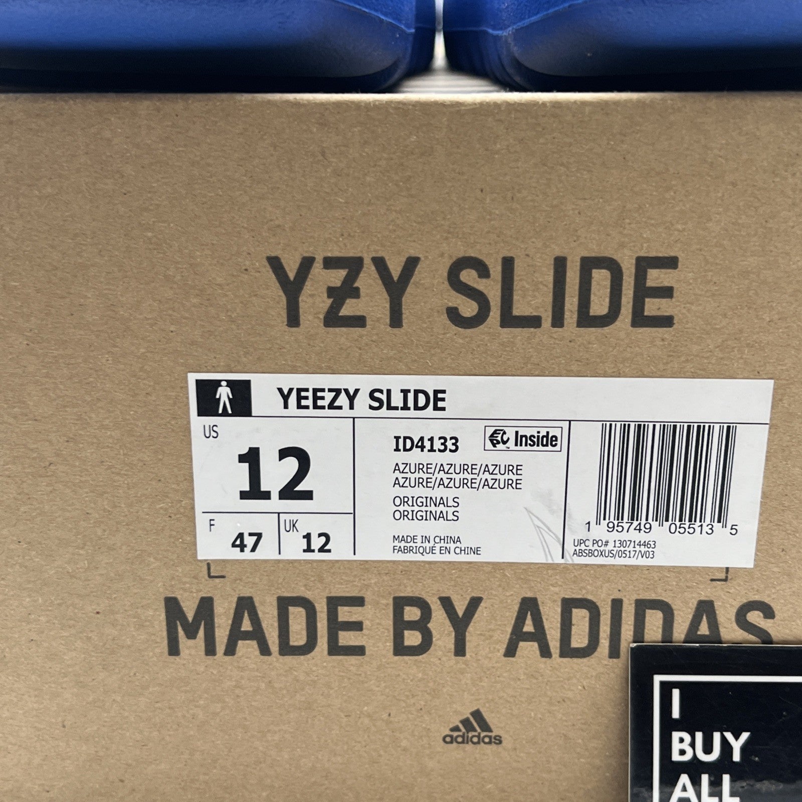 Size 12 - Adidas Yeezy Slide “Azure” (ID4133)