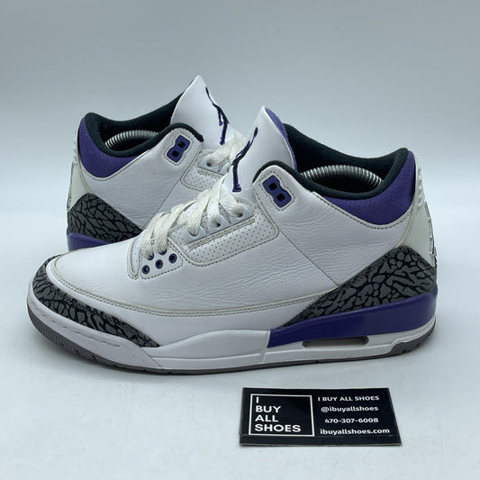 Size 8.5 - Jordan 3 Retro Mid Dark Iris Leather Grey Suede (CT8532-105)