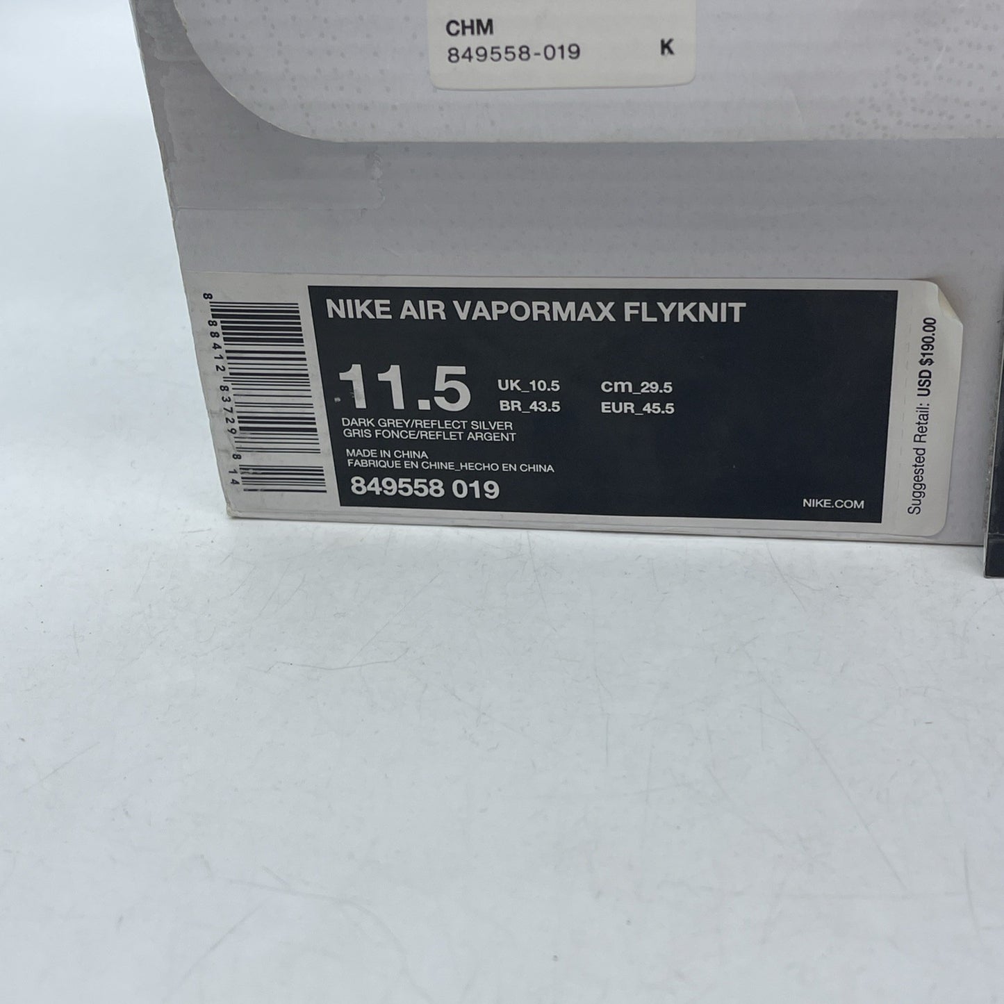 Size 11.5 - Nike Air VaporMax Grey Multi (849558-019)