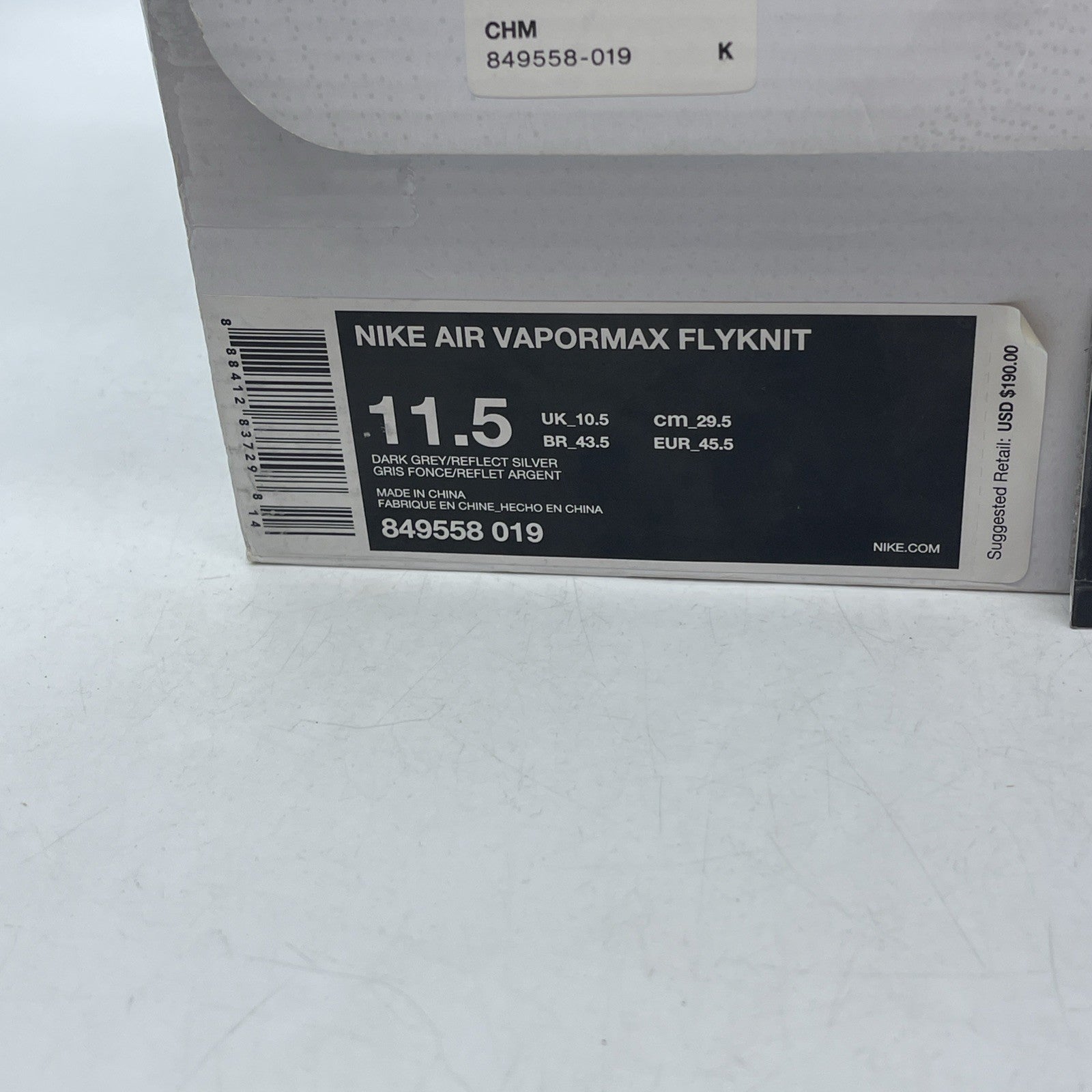 Size 11.5 - Nike Air VaporMax Grey Multi (849558-019)