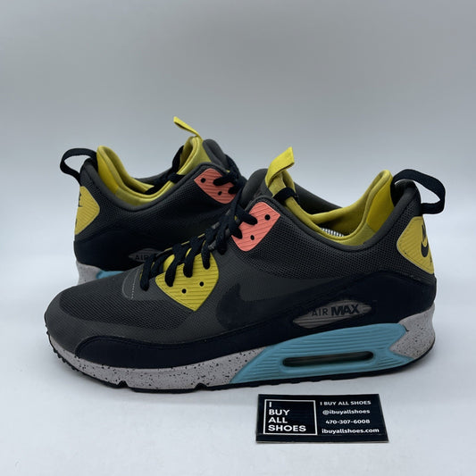 Size 13 - Nike Air Max 90 SneakerBoot NS Gray Black Suede Leather (616314-001)