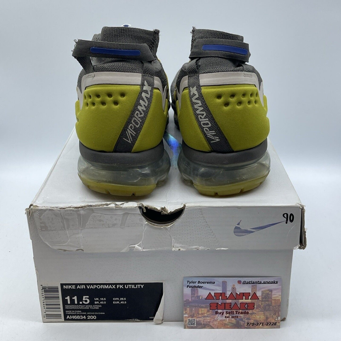 Size 11.5 - Nike Air VaporMax Utility Ridgerock Grey Green Suede (AH6834-200)