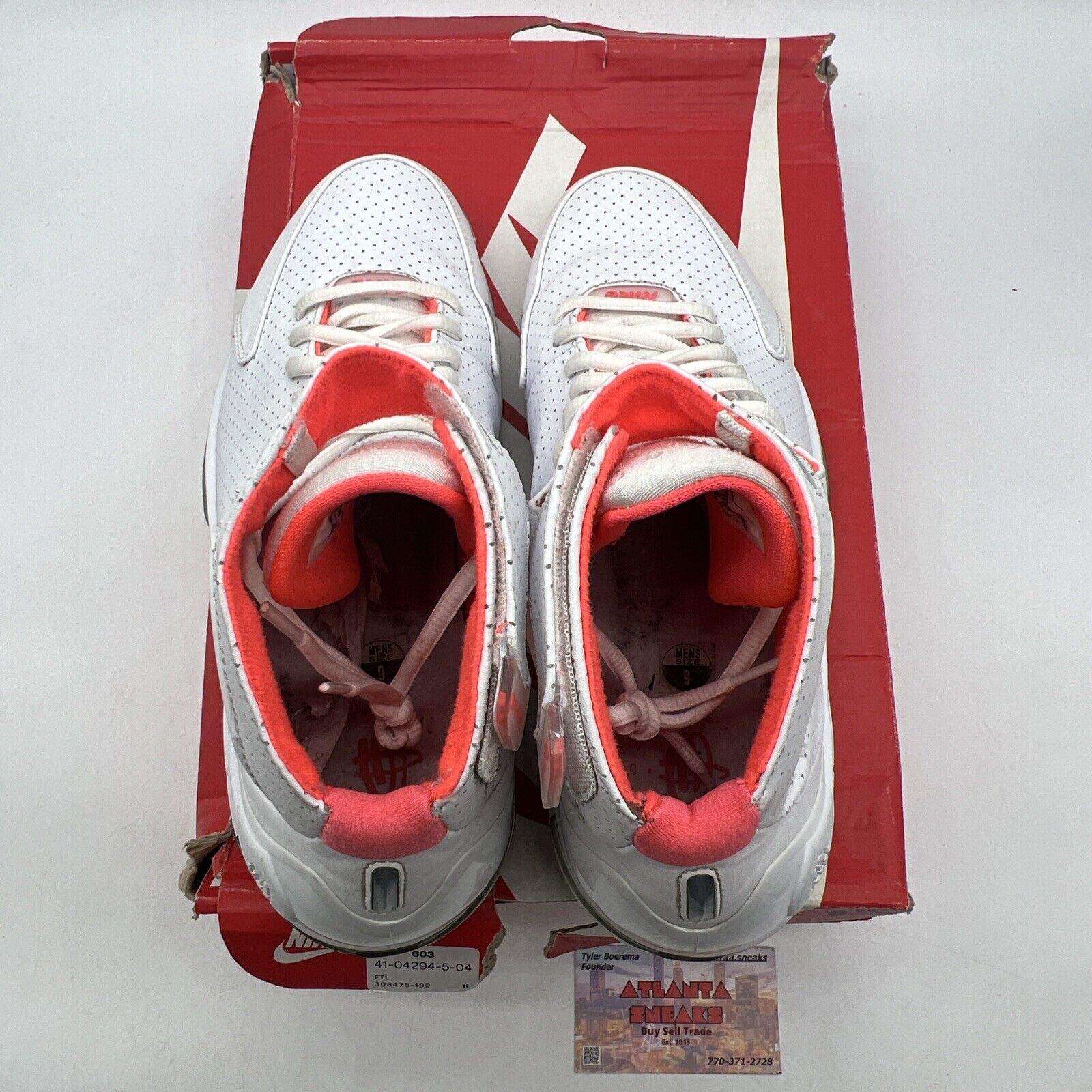 Size 9 - Nike Zoom Huarache 2K4 White Hot Lava Leather (308475-102)