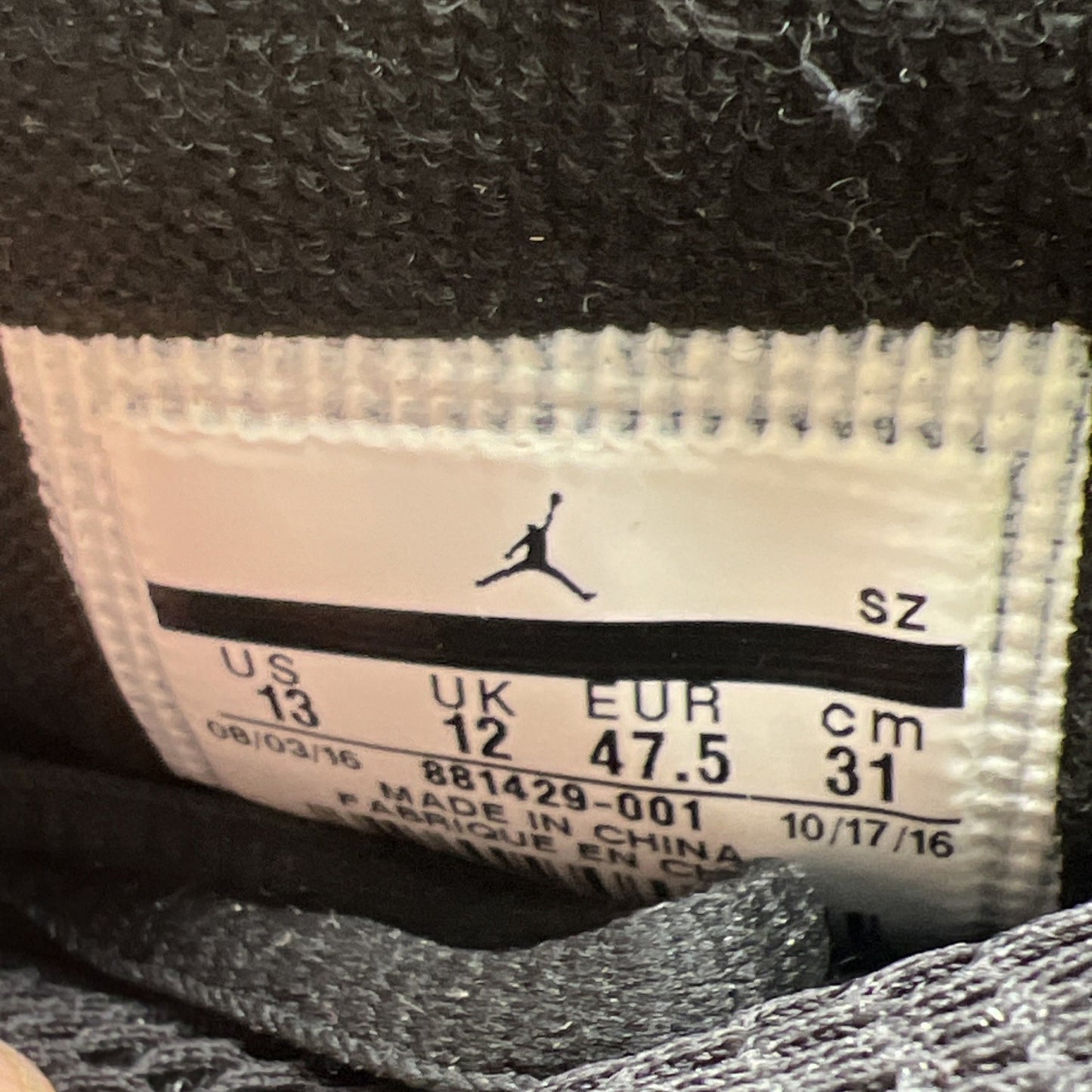 Size 13 - Air Jordan 15 Retro 2017 Stealth (881439-001)