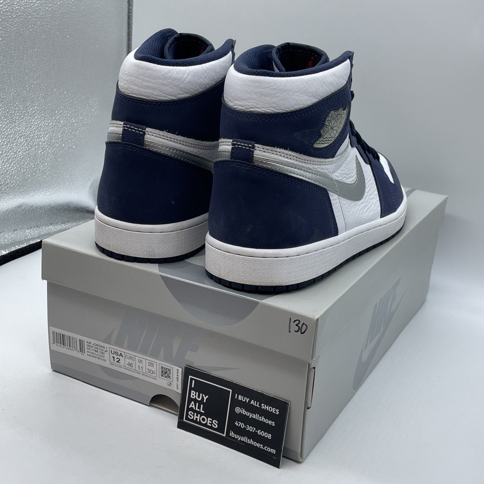 Size 12 - Jordan 1 Retro High CO.JP Midnight Navy White Suede (DC1788-100)
