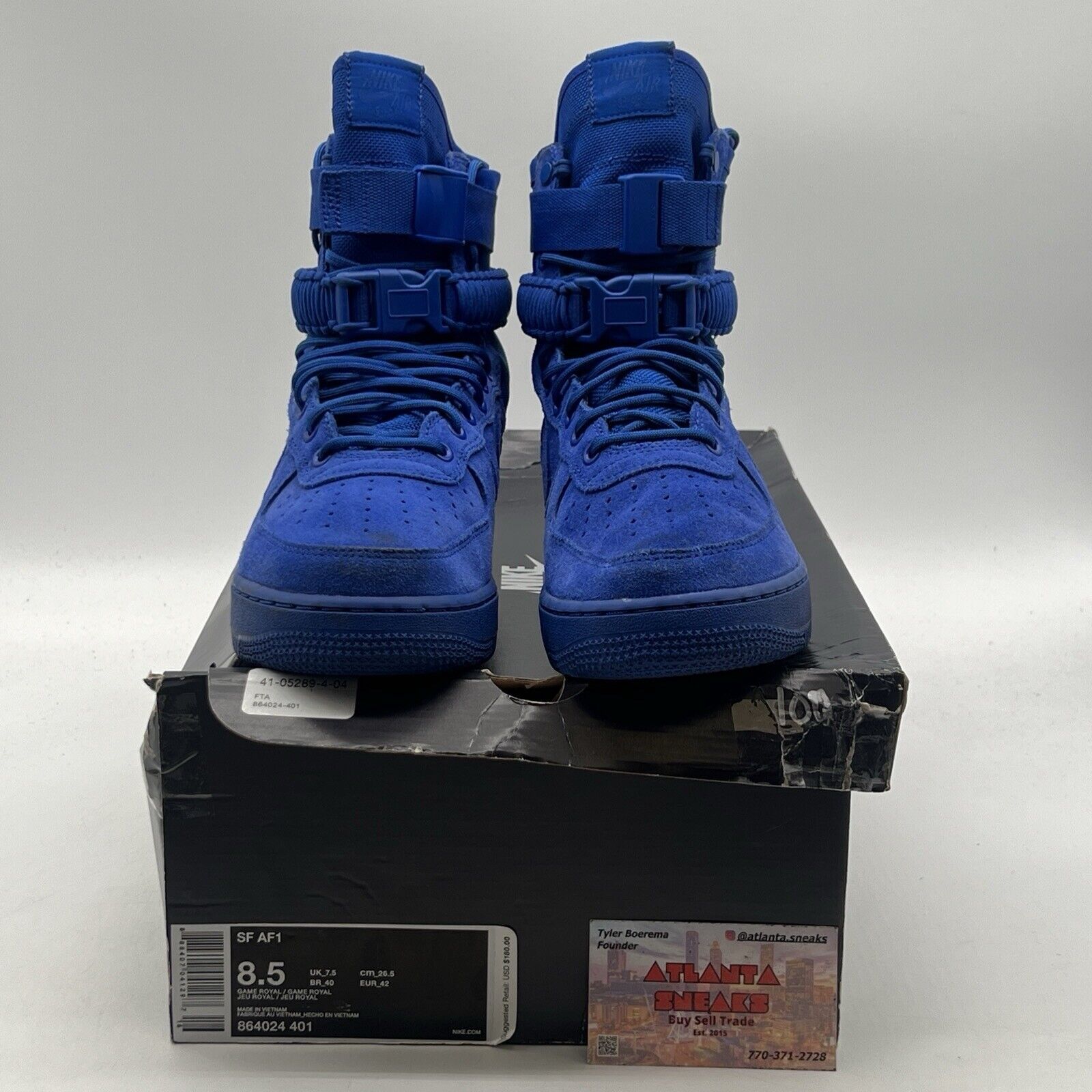 Size 8.5 - Nike SF Air Force 1 Game Royal Blue Suede (864024-401)