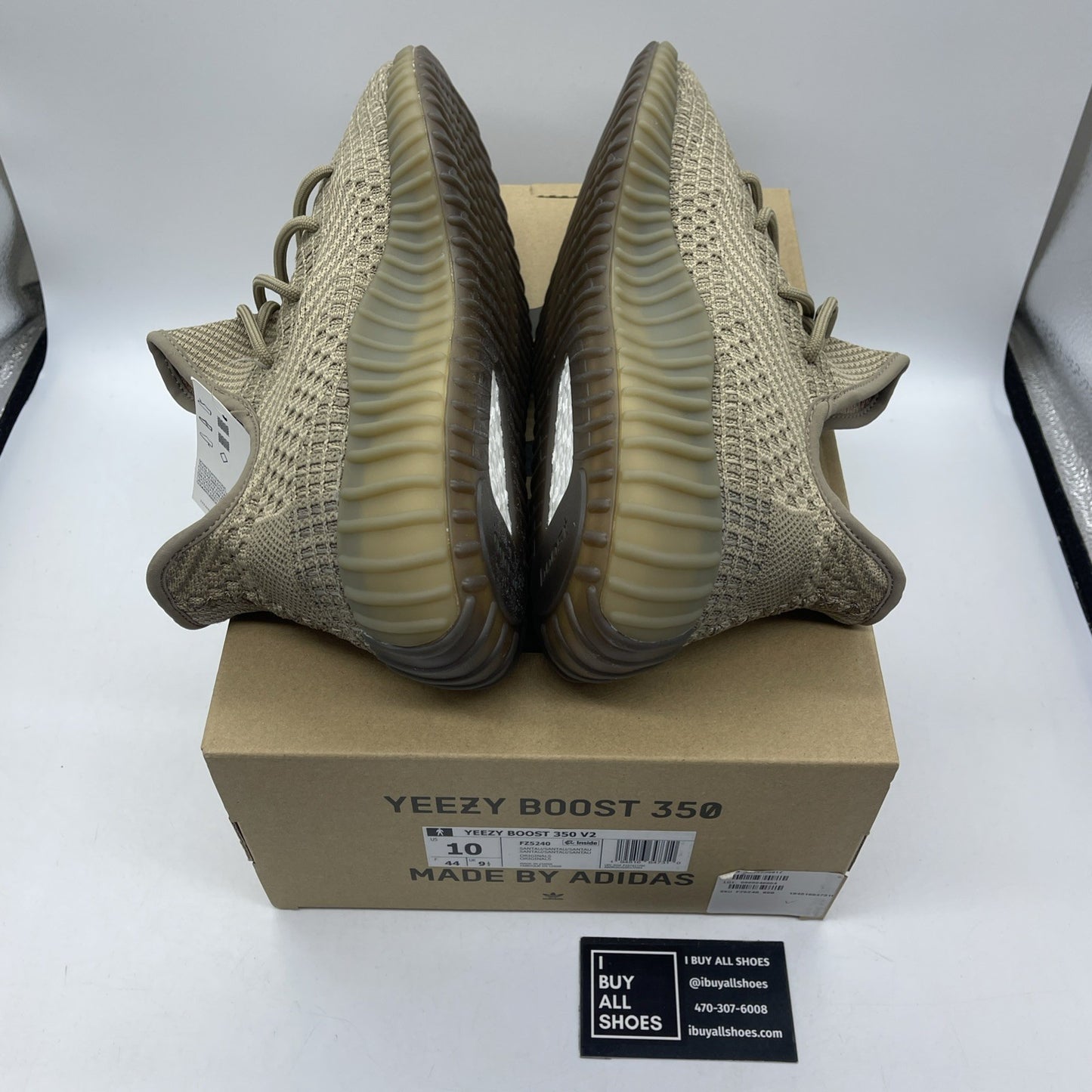 Size 10 - Yeezy Boost 350 V2 Sand Taupe Brown Suede (FZ5240)