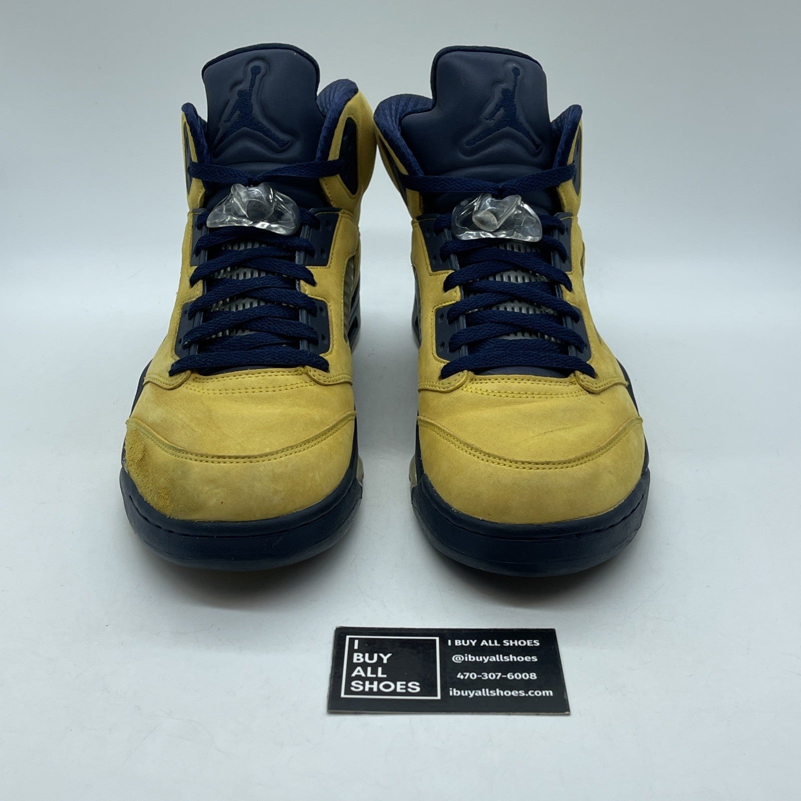 Size 11.5 - Air Jordan 5 Retro SP Michigan Yellow Black Suede (CQ9541-704)