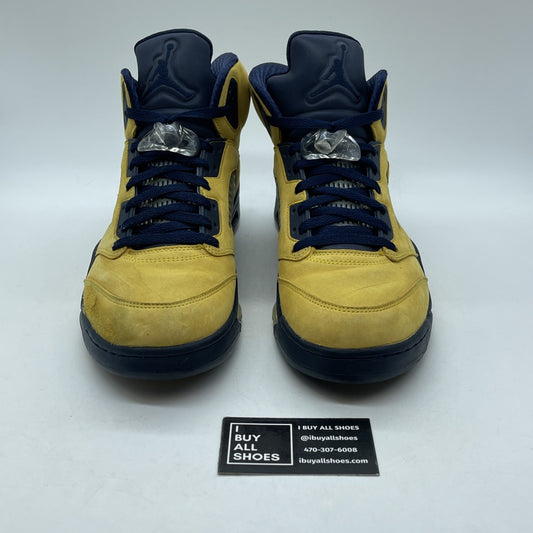 Size 11.5 - Air Jordan 5 Retro SP Michigan Yellow Black Suede (CQ9541-704)