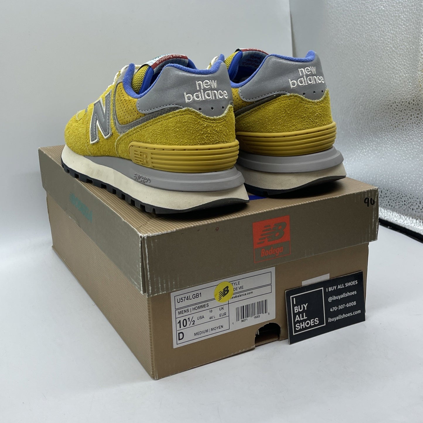 Size 10.5 - New Balance Bodega x 574 Legacy Arrival Yellow Suede (U574LGB1)