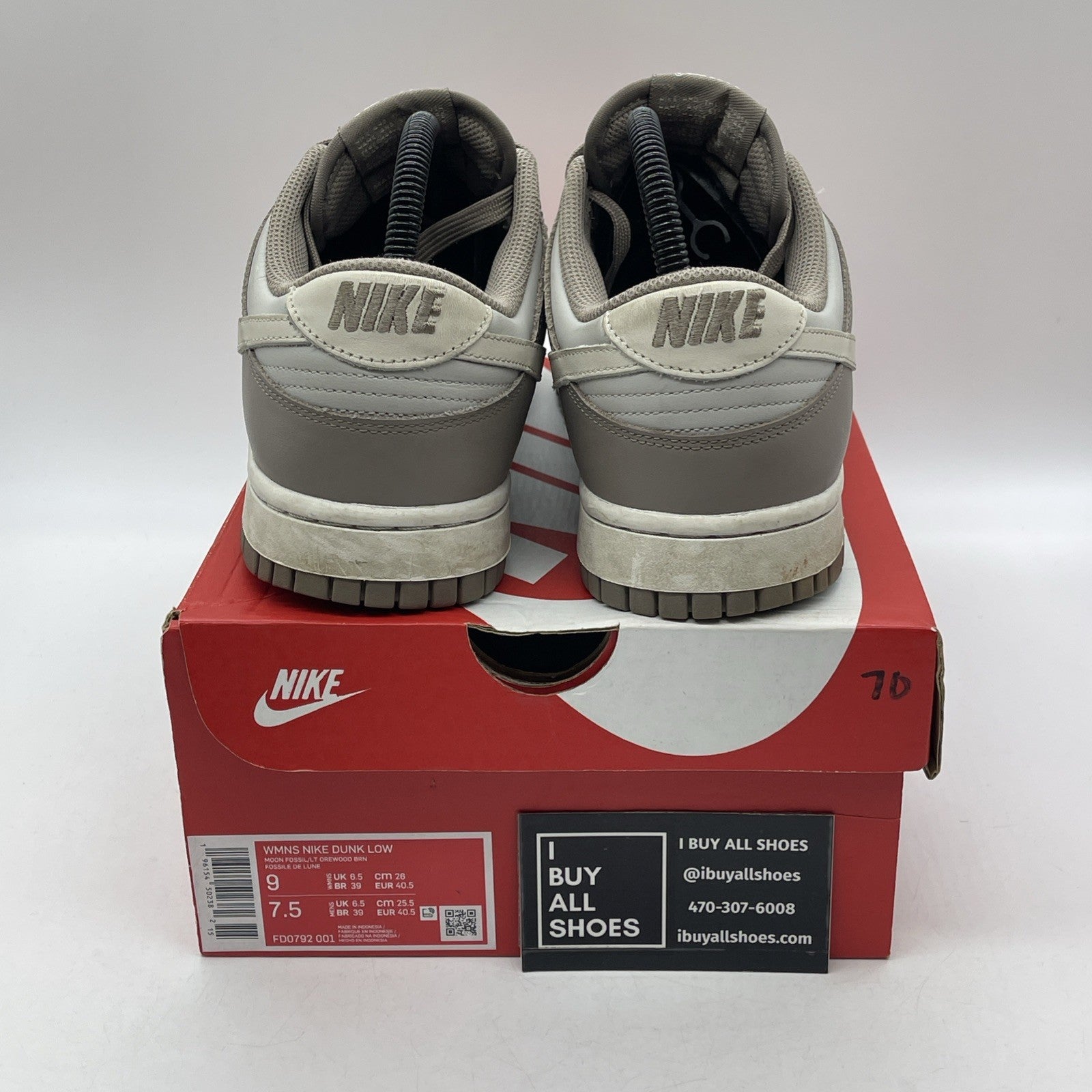 Size 9W - Nike Dunk Low Moon Fossil (FD0792-001)