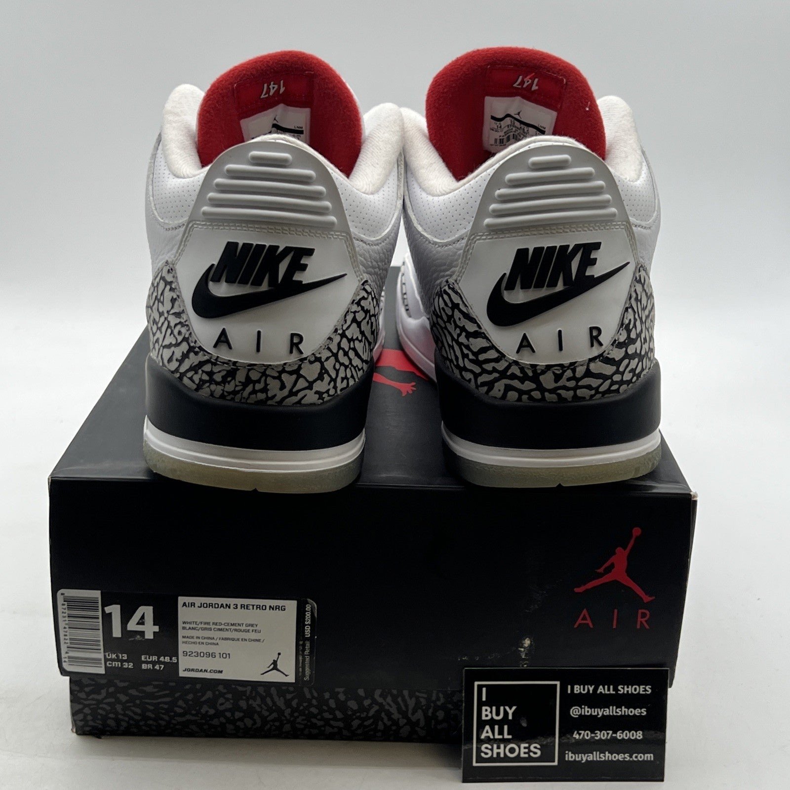 Size 14 - Air Jordan 3 Retro NRG Free Throw Line (923096-101)