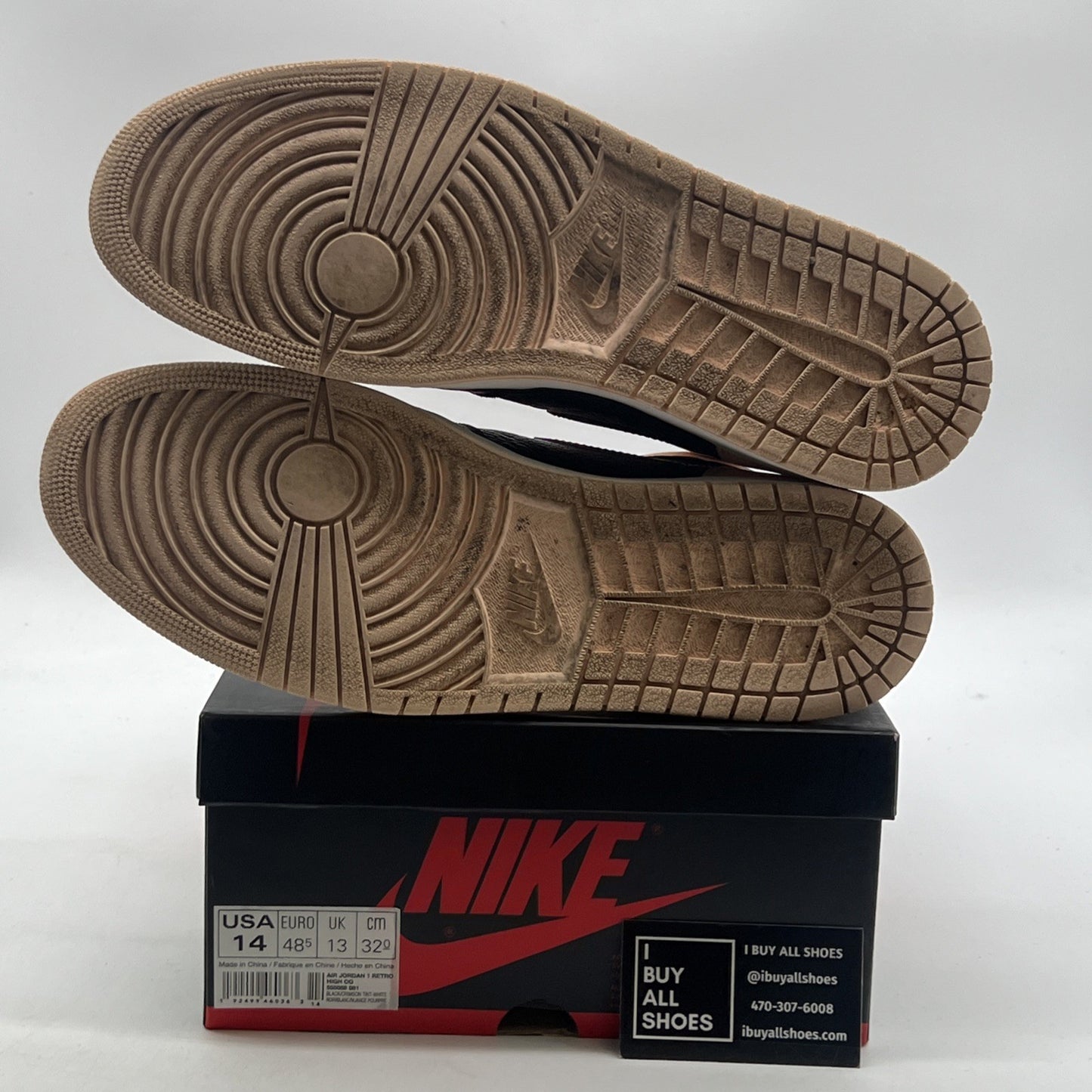Size 14 - Air Jordan 1 Retro OG High Crimson Tint (555088-081)