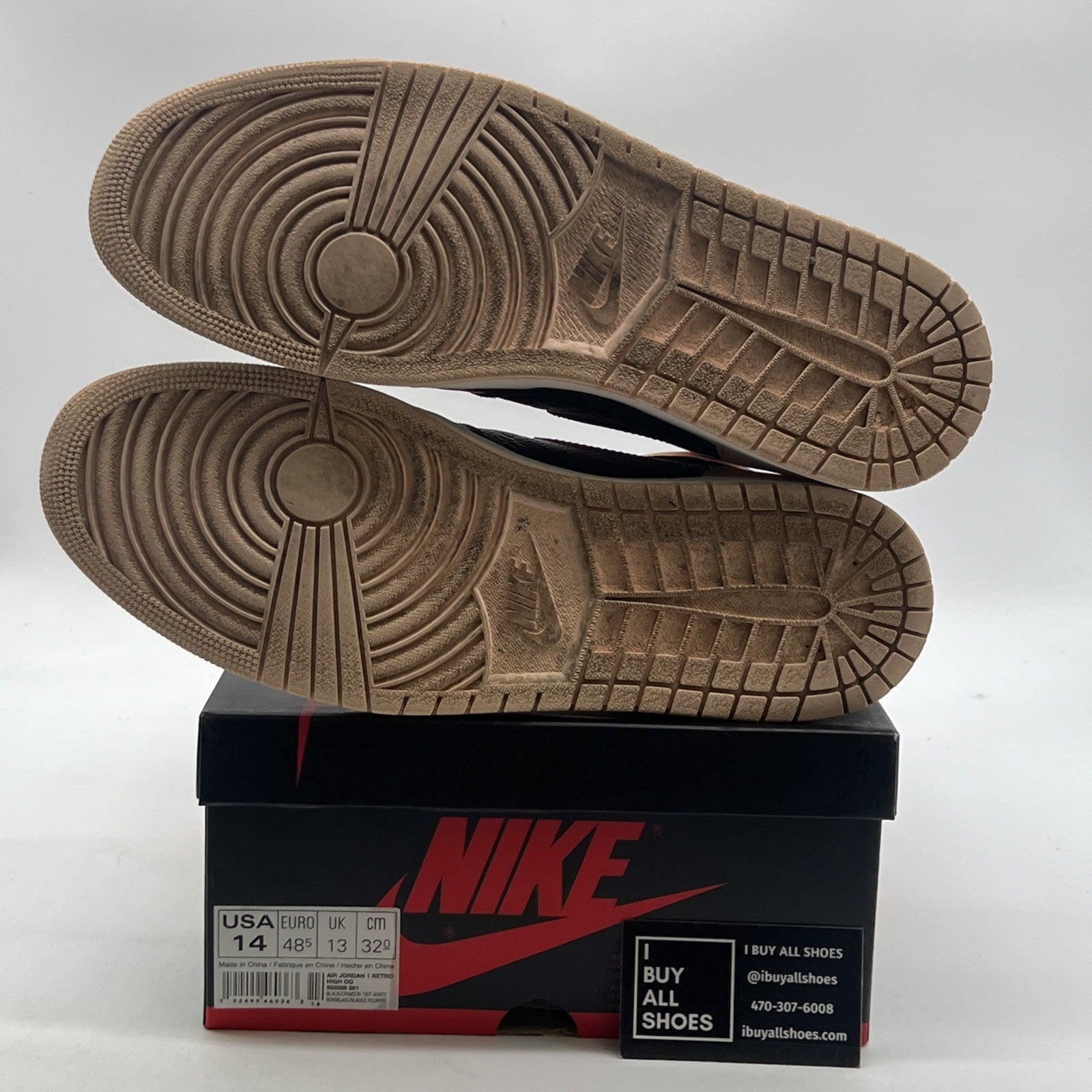 Size 14 - Air Jordan 1 Retro OG High Crimson Tint (555088-081)