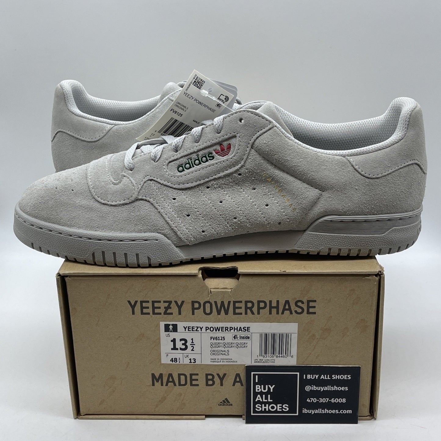 Size 13.5 - adidas Yeezy PowerPhase Quiet Grey Suede (FV6125)