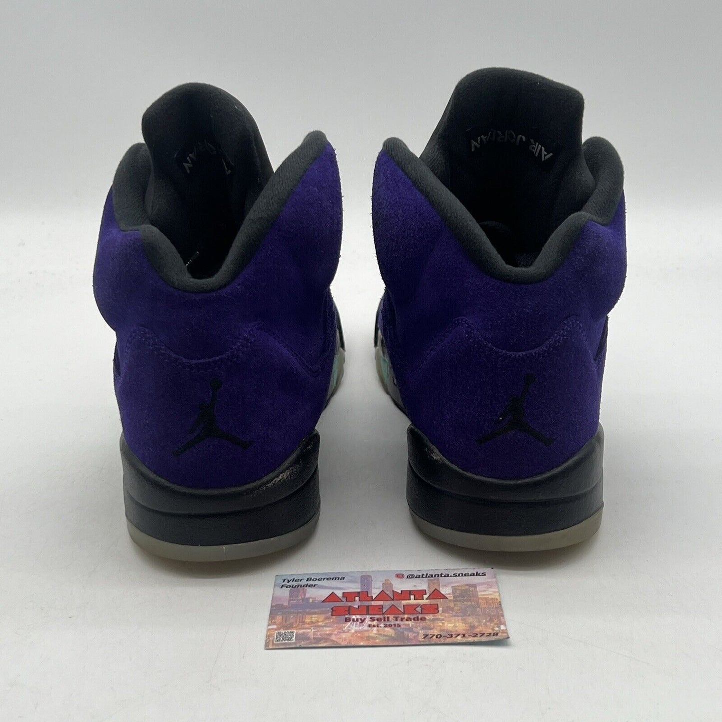 Size 10 - Jordan 5 Retro Alternate Grape 2020 Black Aqua Purple Suede